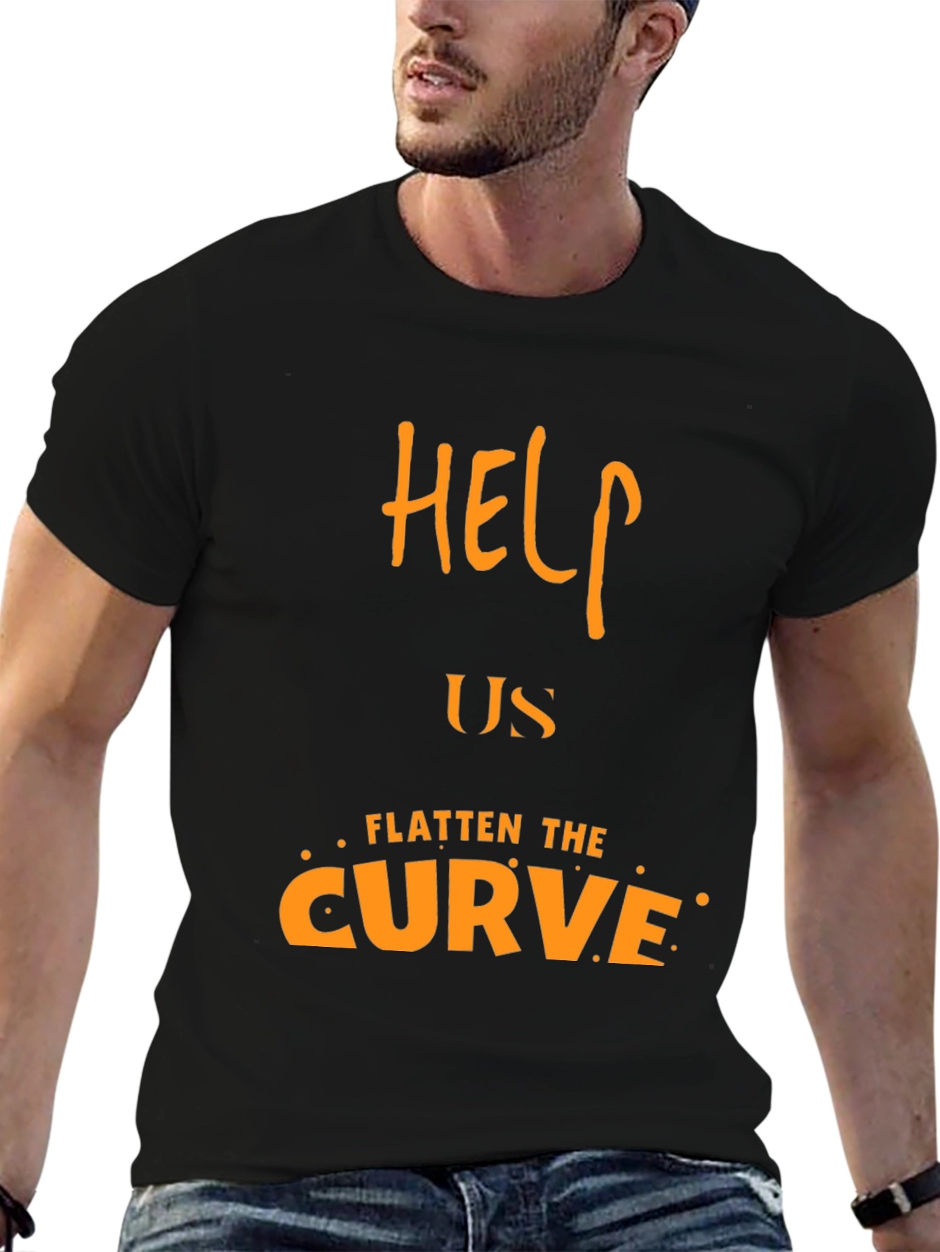 Help Us Flatten the Curve T-Shirt - Social Awareness