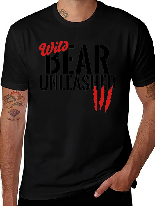 Wild Bear Unleashed Black T-Shirt