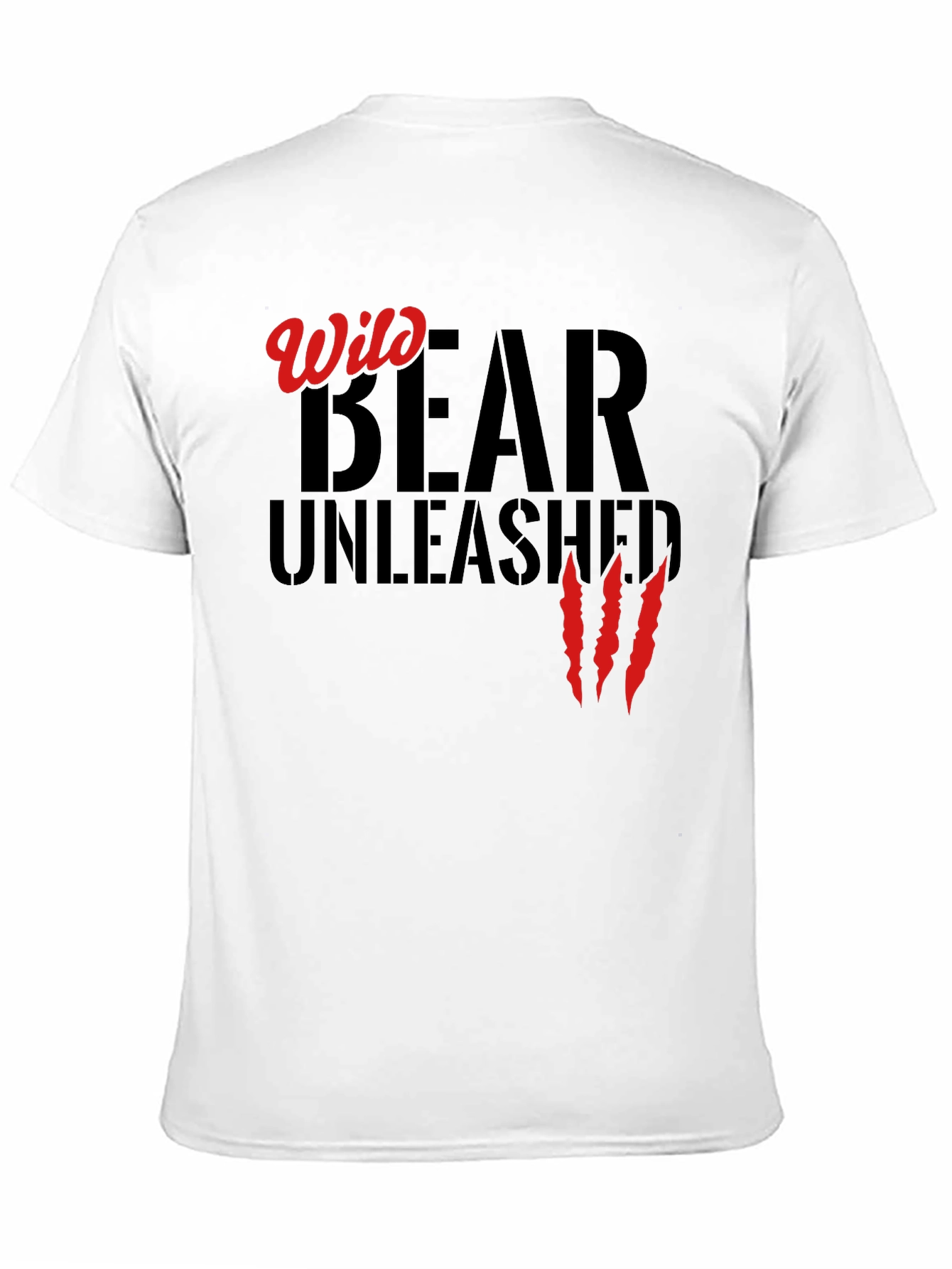 Wild Bear Unleashed Black T-Shirt