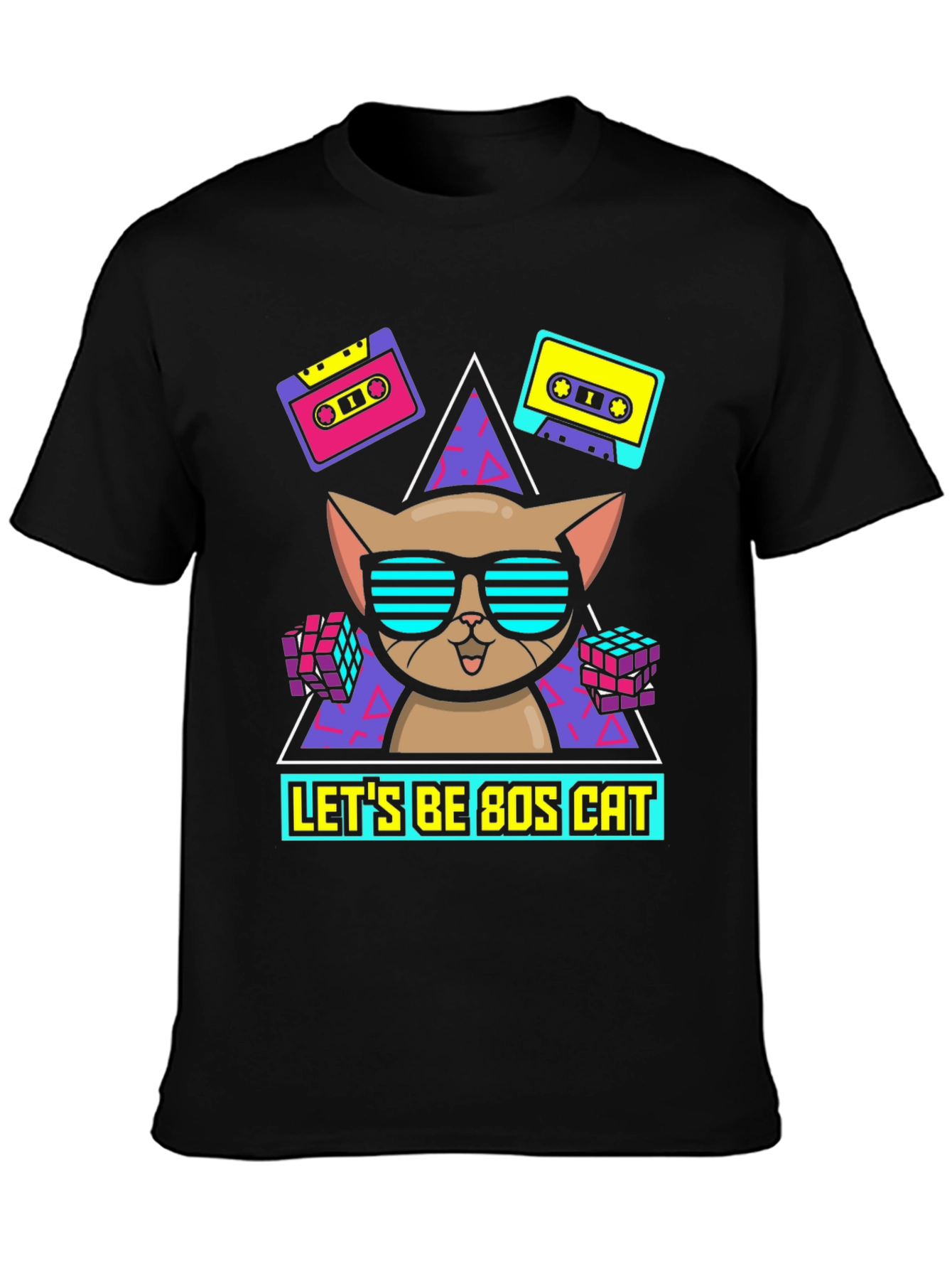Retro 80s Cat Graphic Tee