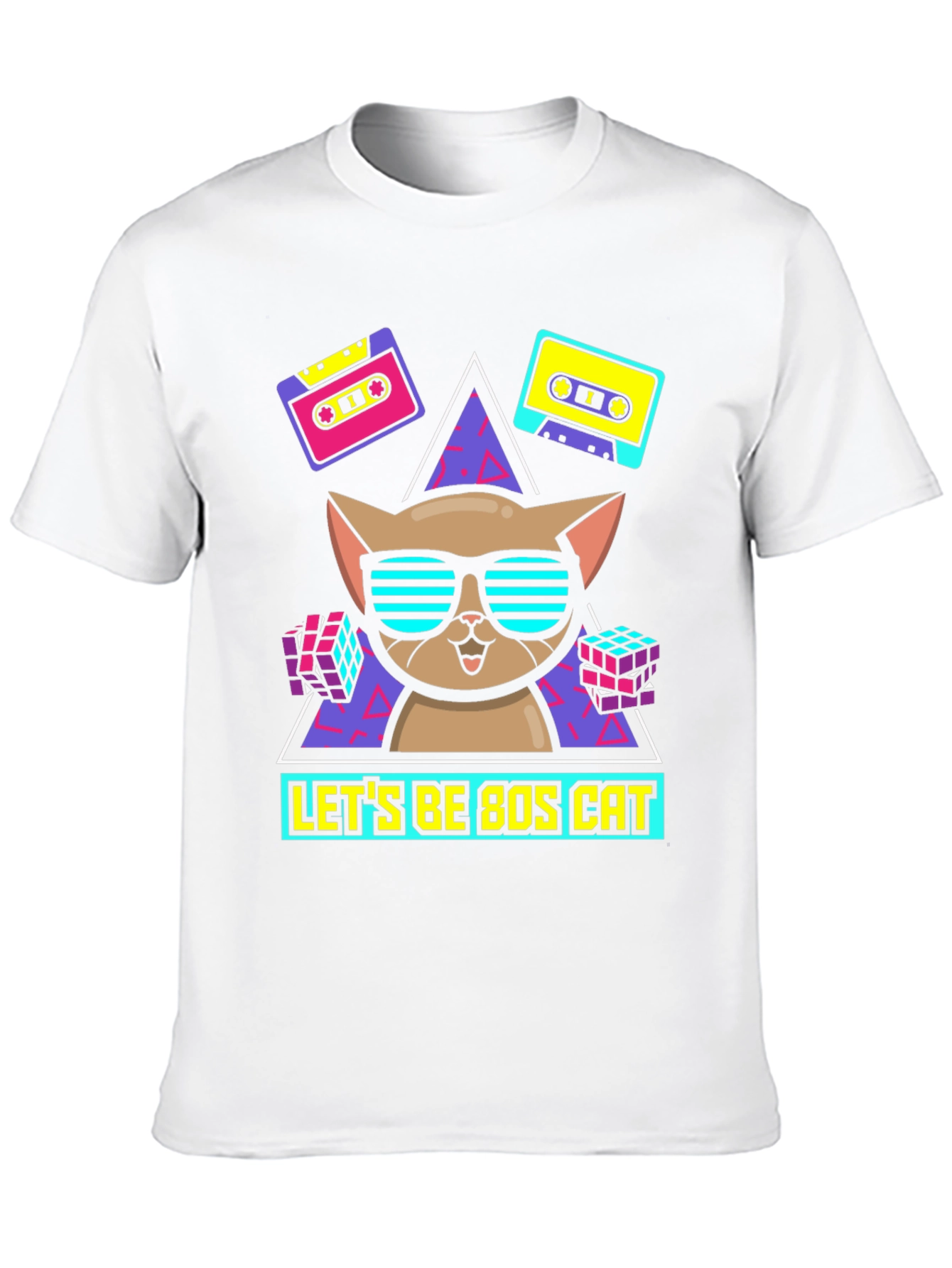 Retro 80s Cat Graphic Tee