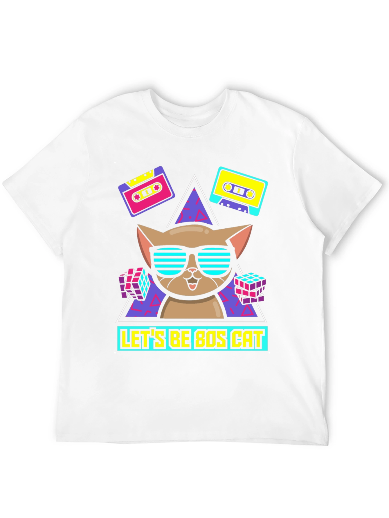 Retro 80s Cat Graphic Tee