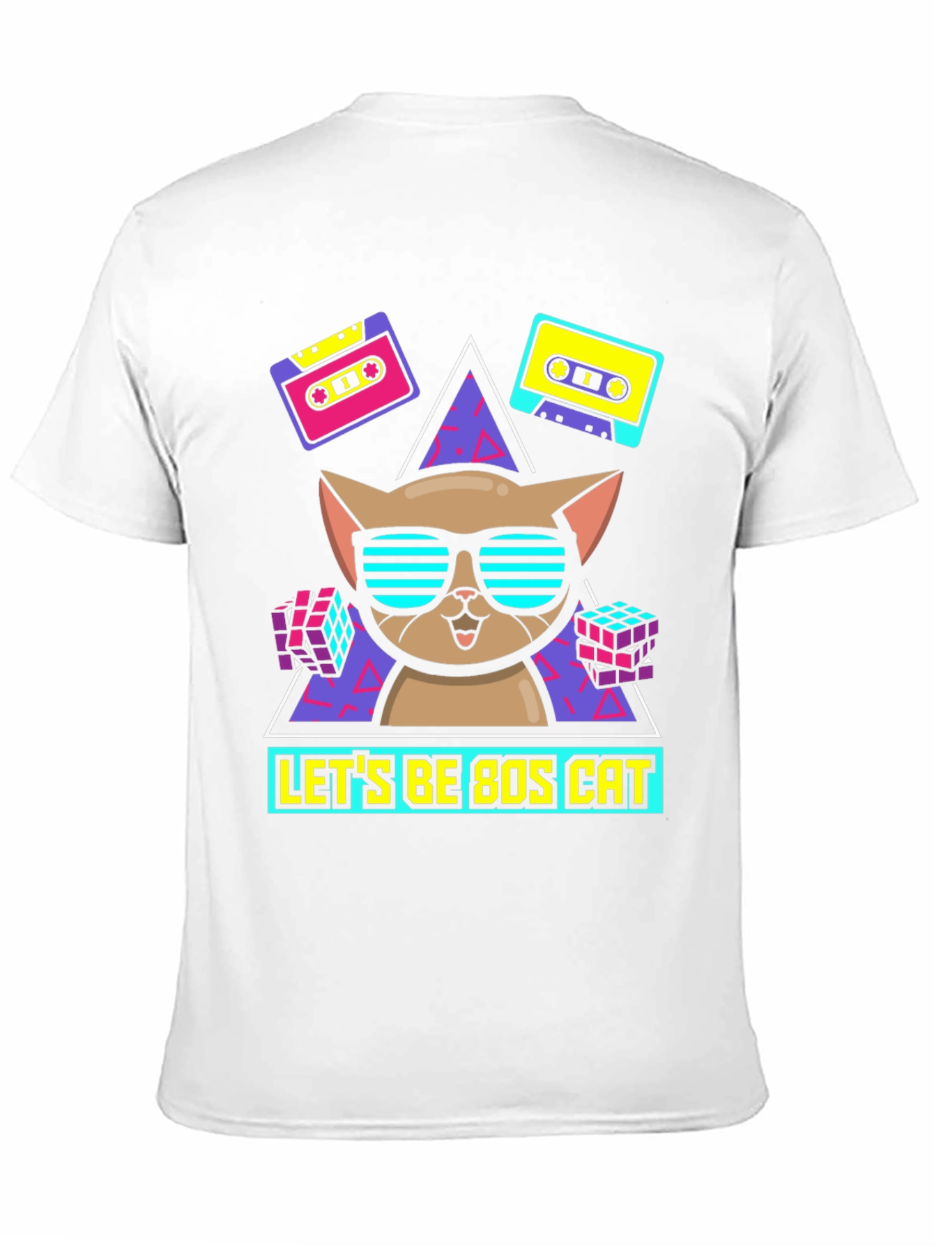 Retro 80s Cat Graphic Tee