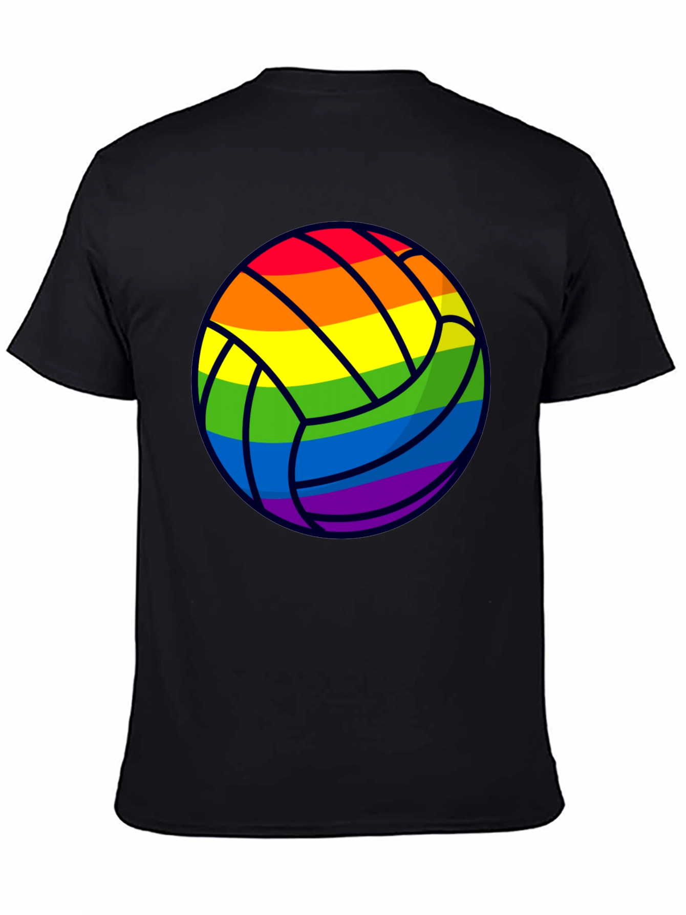 Rainbow Volleyball Graphic T-Shirt