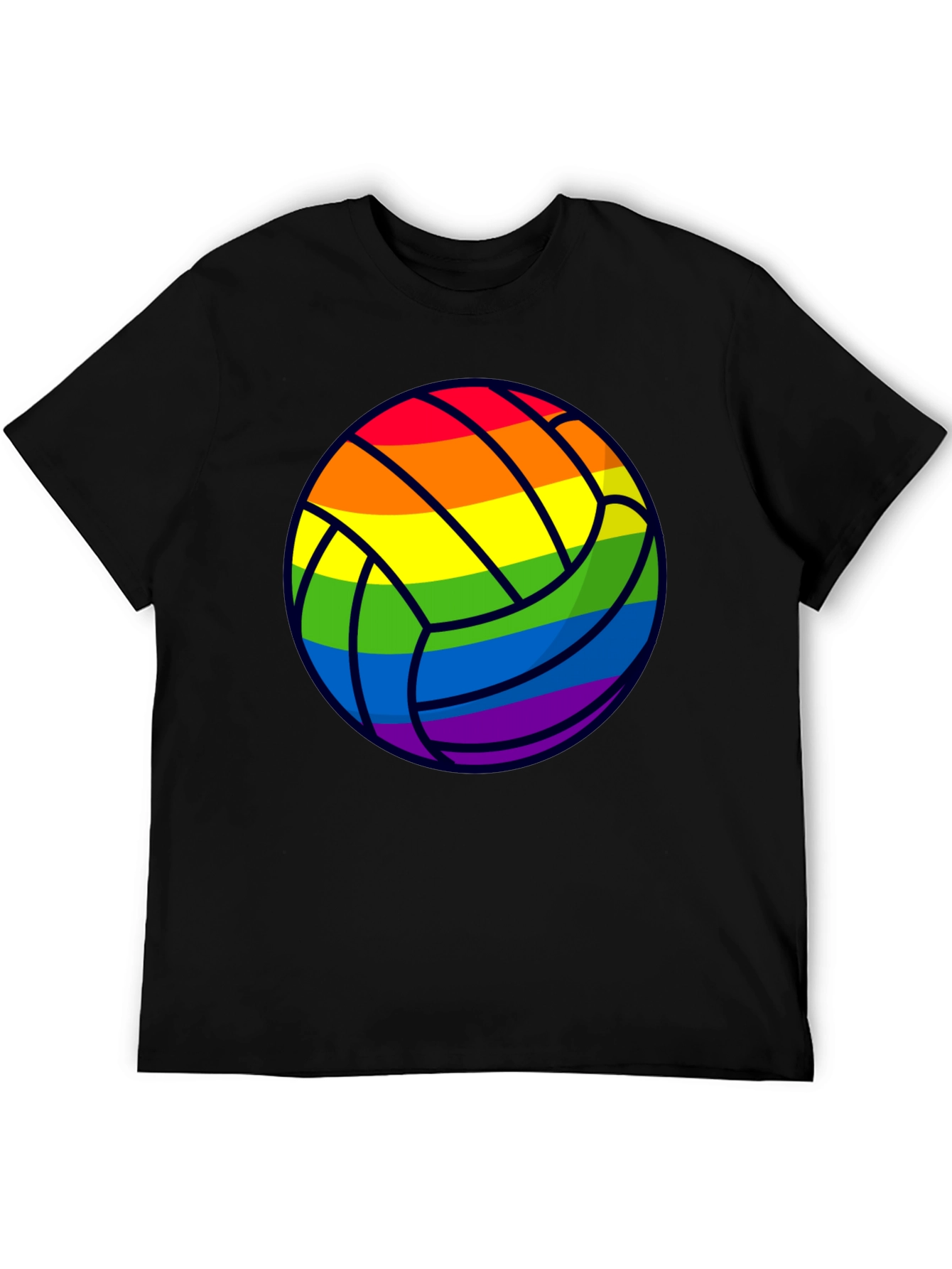 Rainbow Volleyball Graphic T-Shirt