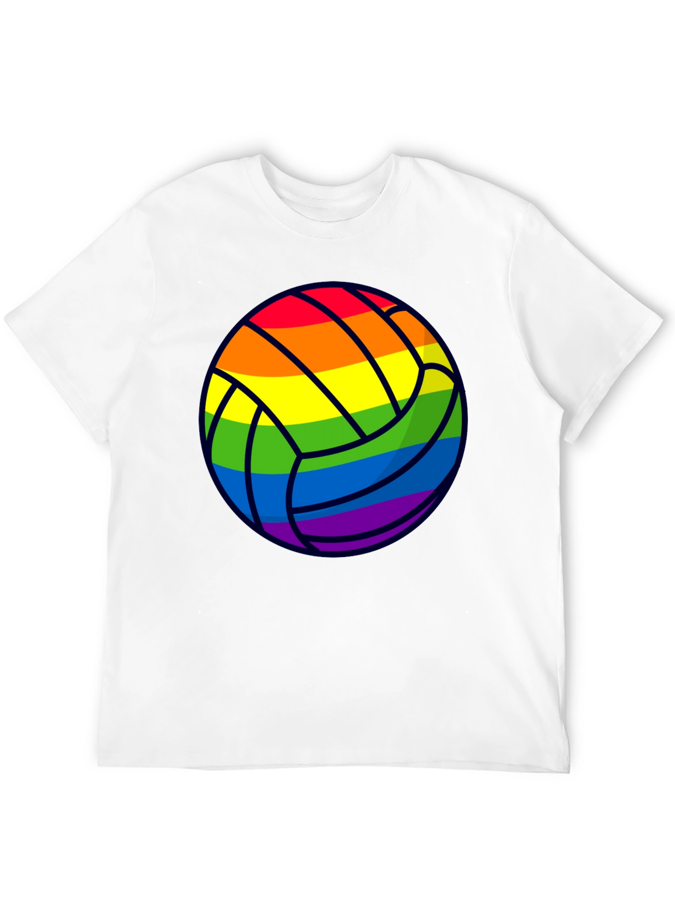 Rainbow Volleyball Graphic T-Shirt