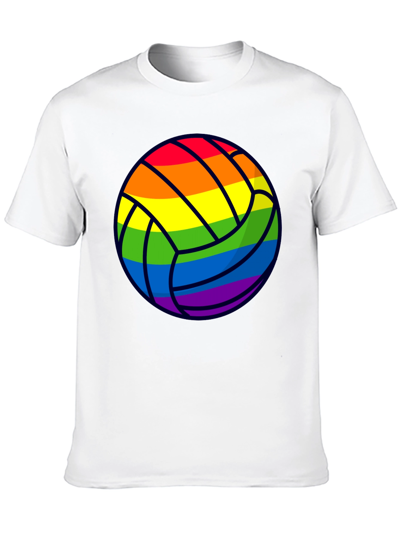 Rainbow Volleyball Graphic T-Shirt