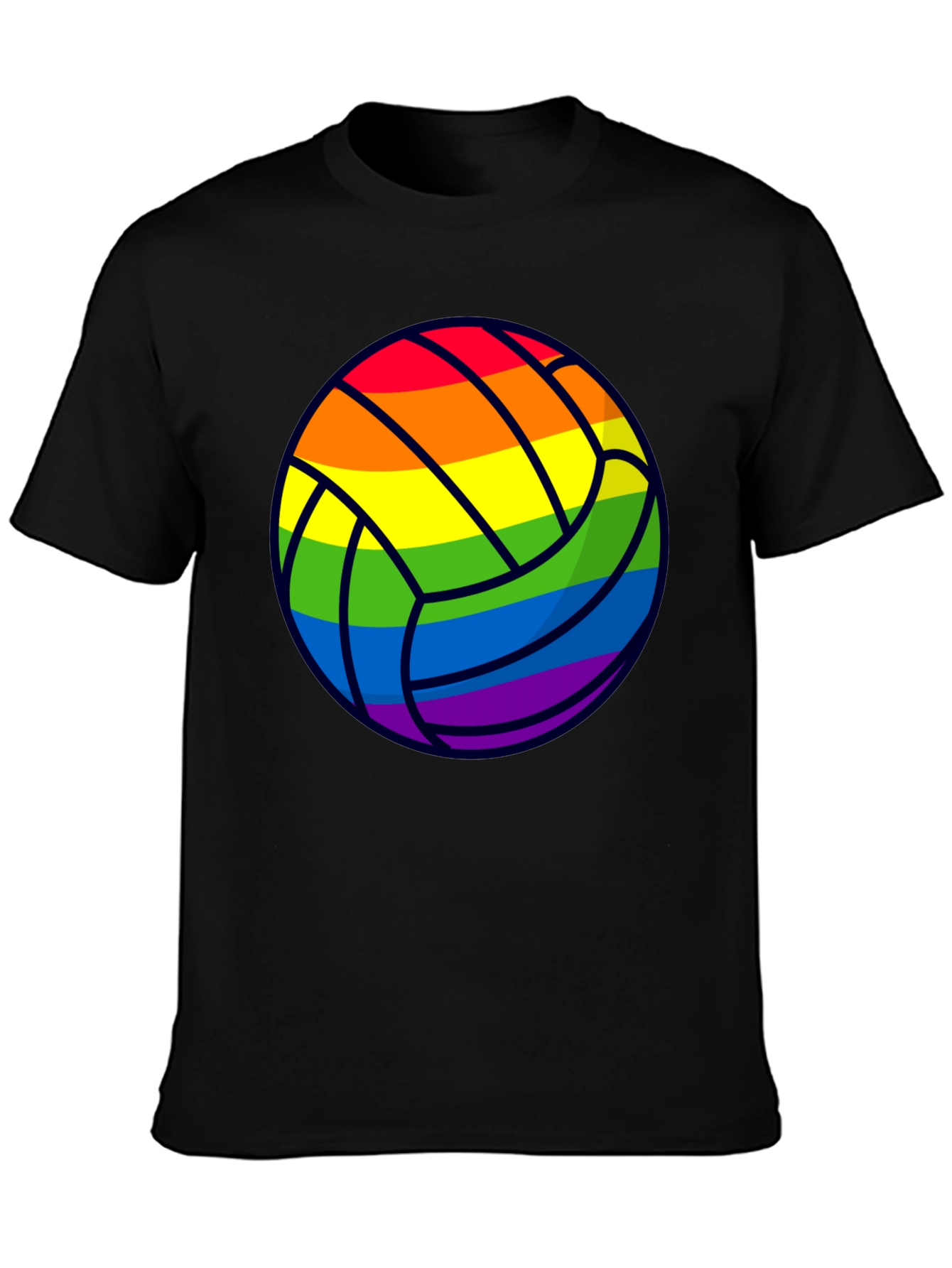 Rainbow Volleyball Graphic T-Shirt