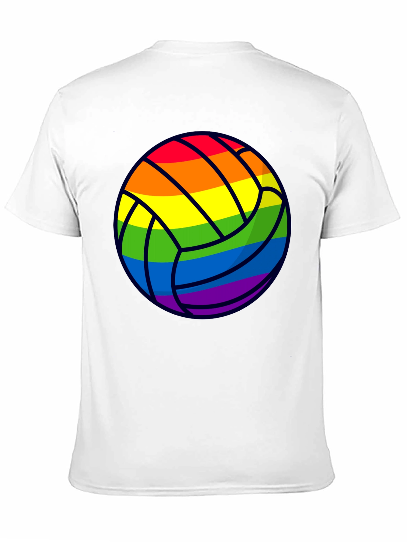 Rainbow Volleyball Graphic T-Shirt