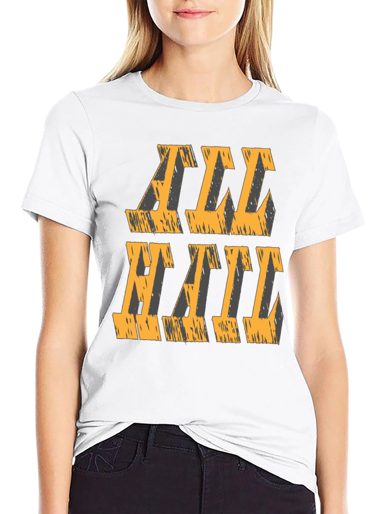 All Hail Graphic Print Black T-Shirt