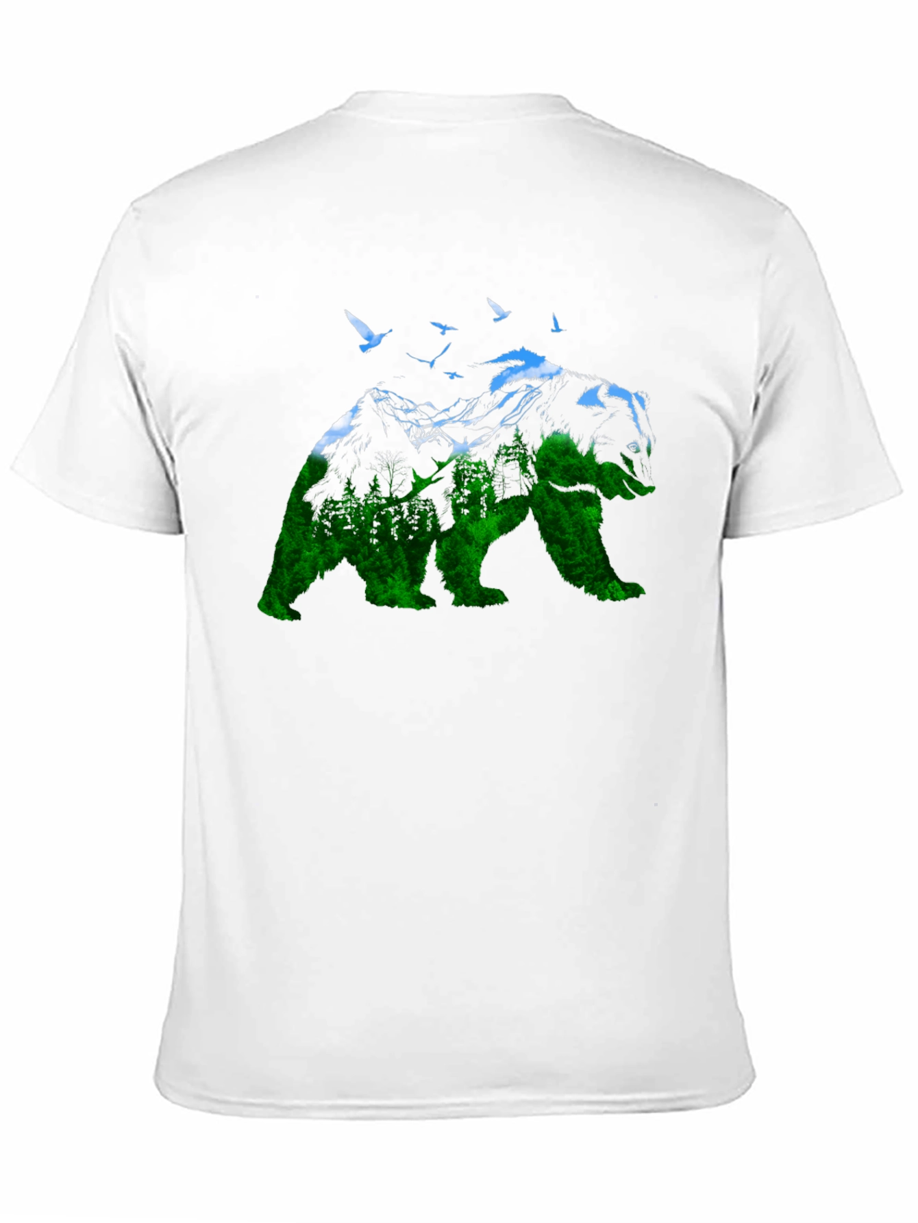 Nature Bear Graphic Tee - Unisex Black T-Shirt