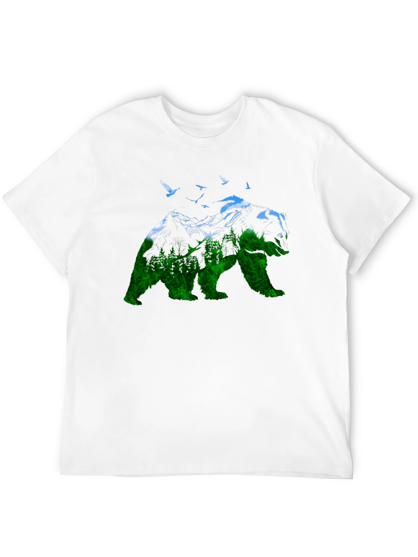 Nature Bear Graphic Tee - Unisex Black T-Shirt