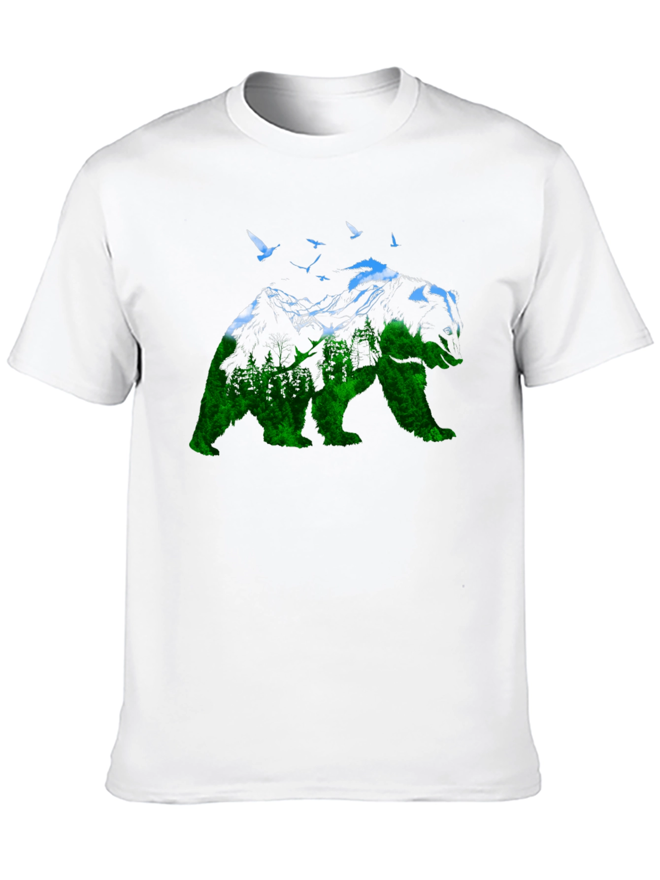 Nature Bear Graphic Tee - Unisex Black T-Shirt