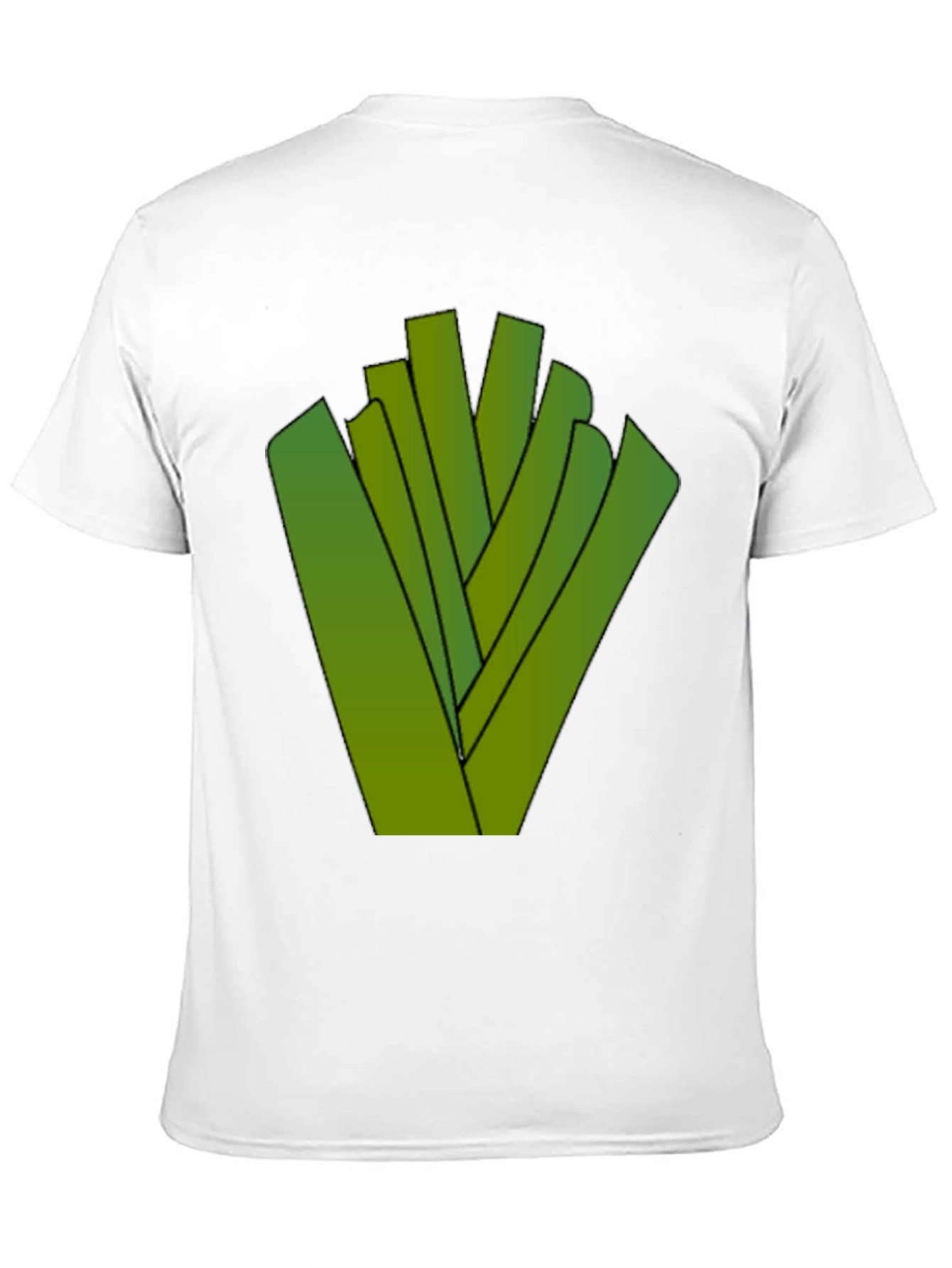 Abstract Green Sticks Design Black T-Shirt