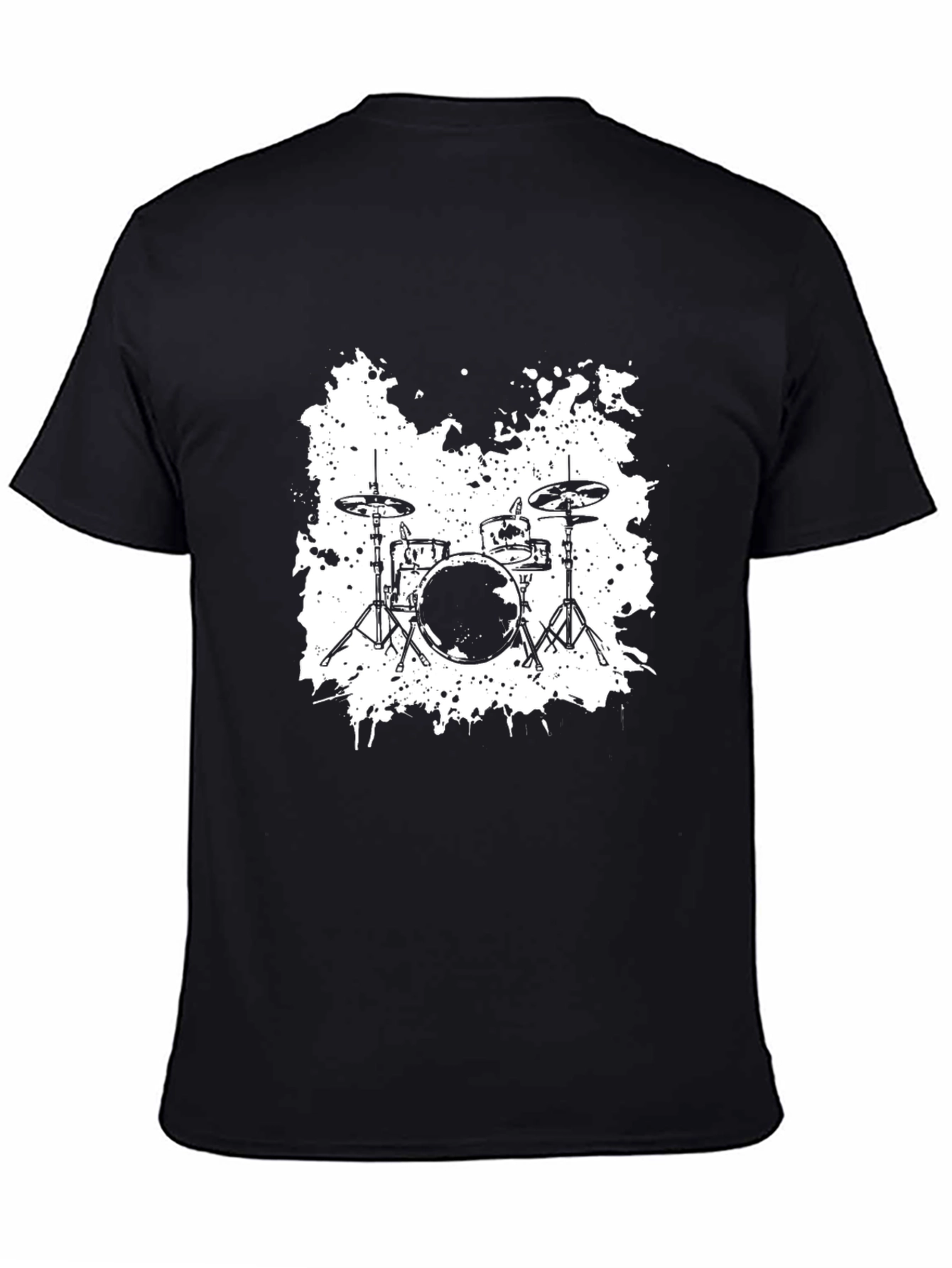 Drum Kit Graphic Black T-Shirt