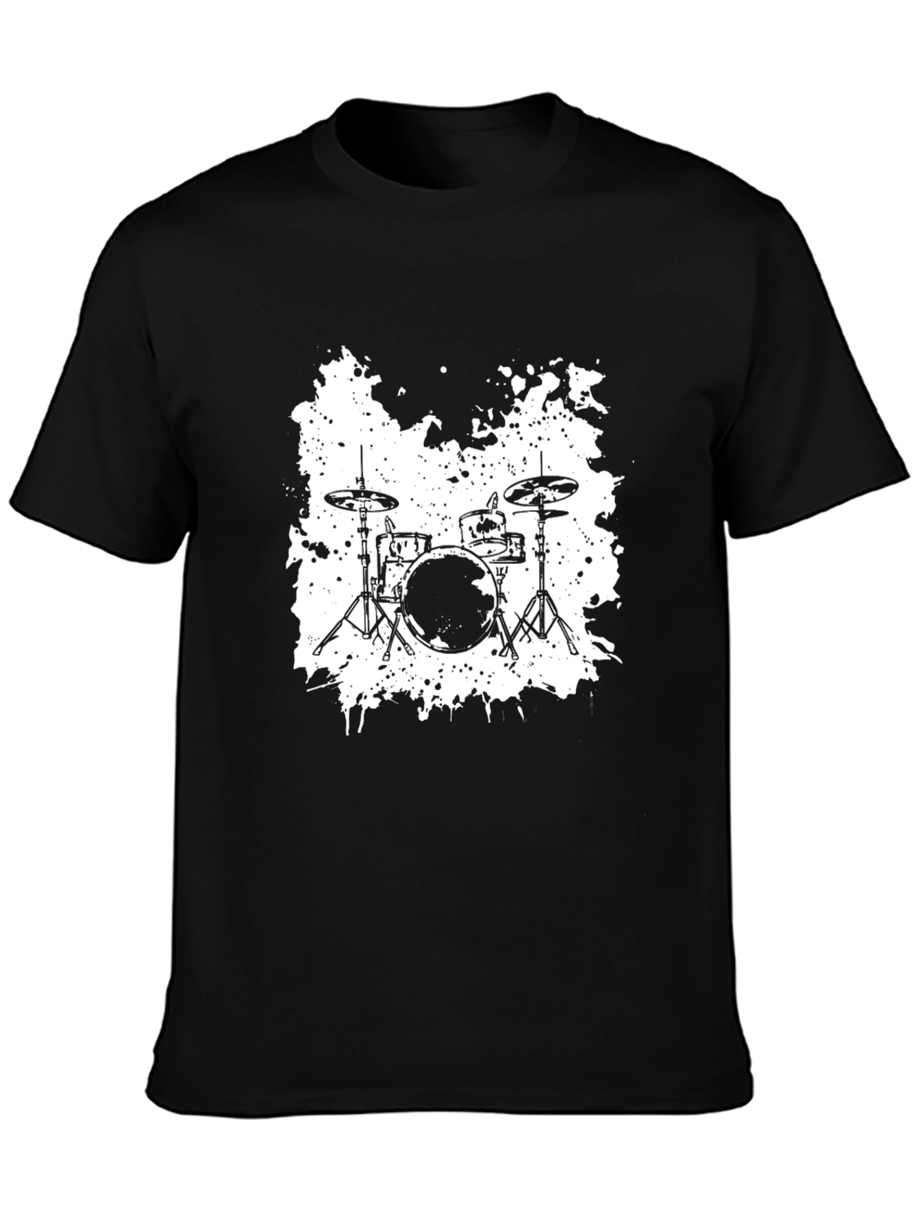 Drum Kit Graphic Black T-Shirt