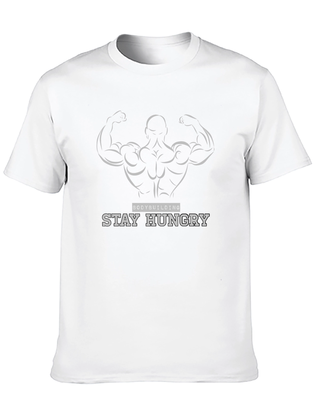 Bodybuilding Stay Hungry Black Graphic Tee