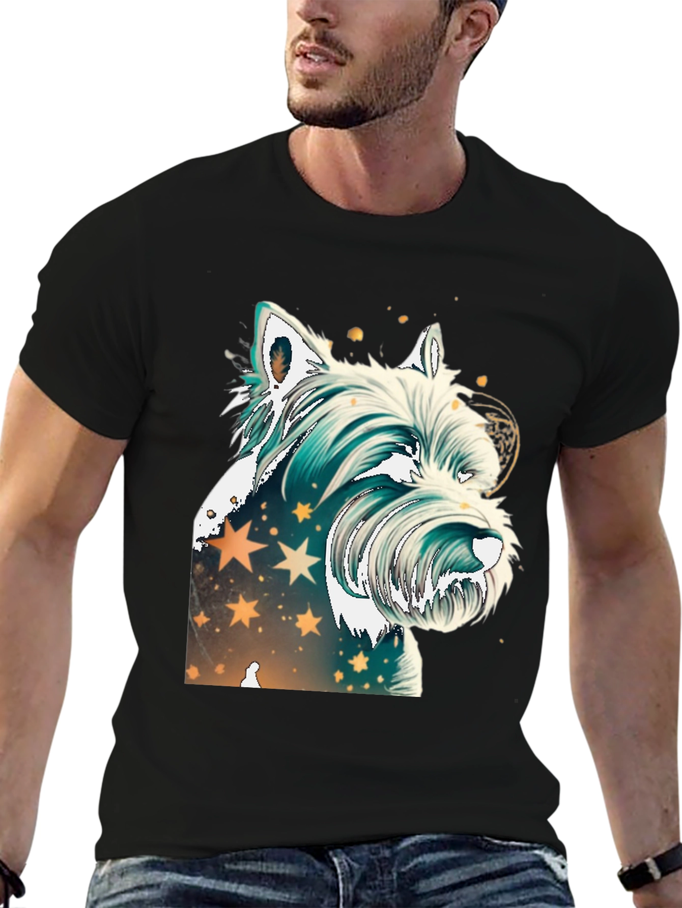 Westie Dog Graphic Tee - Starry Design