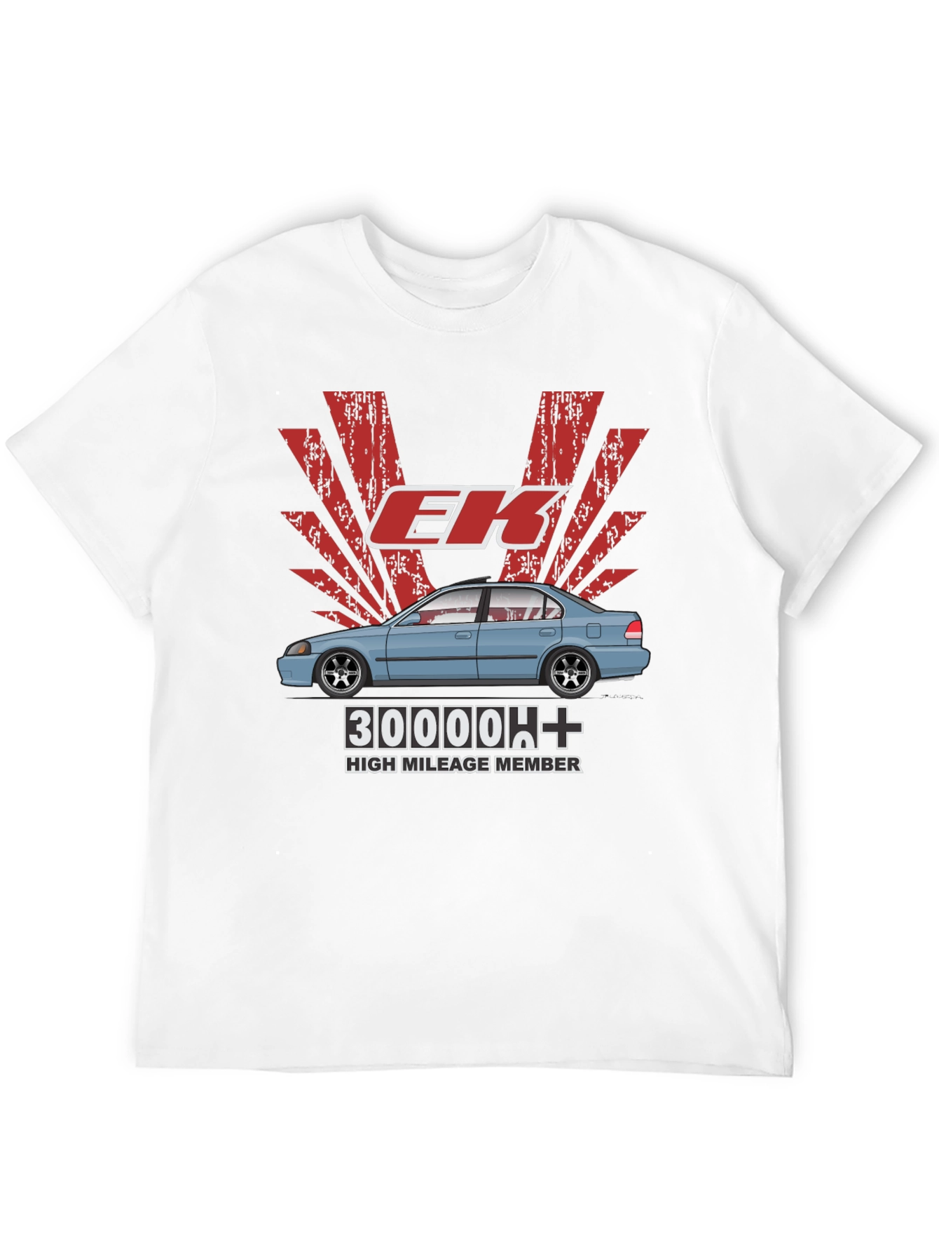 EK Car Graphic T-Shirt - High Mileage Member