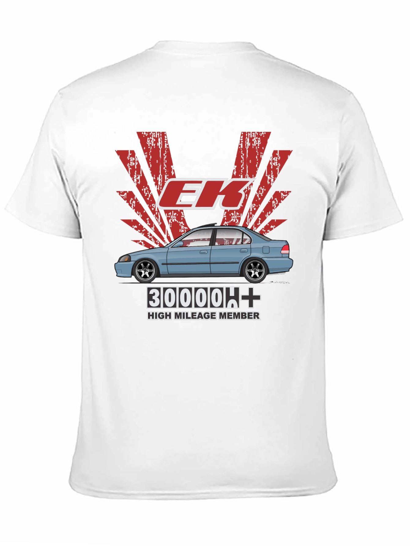 EK Car Graphic T-Shirt - High Mileage Member
