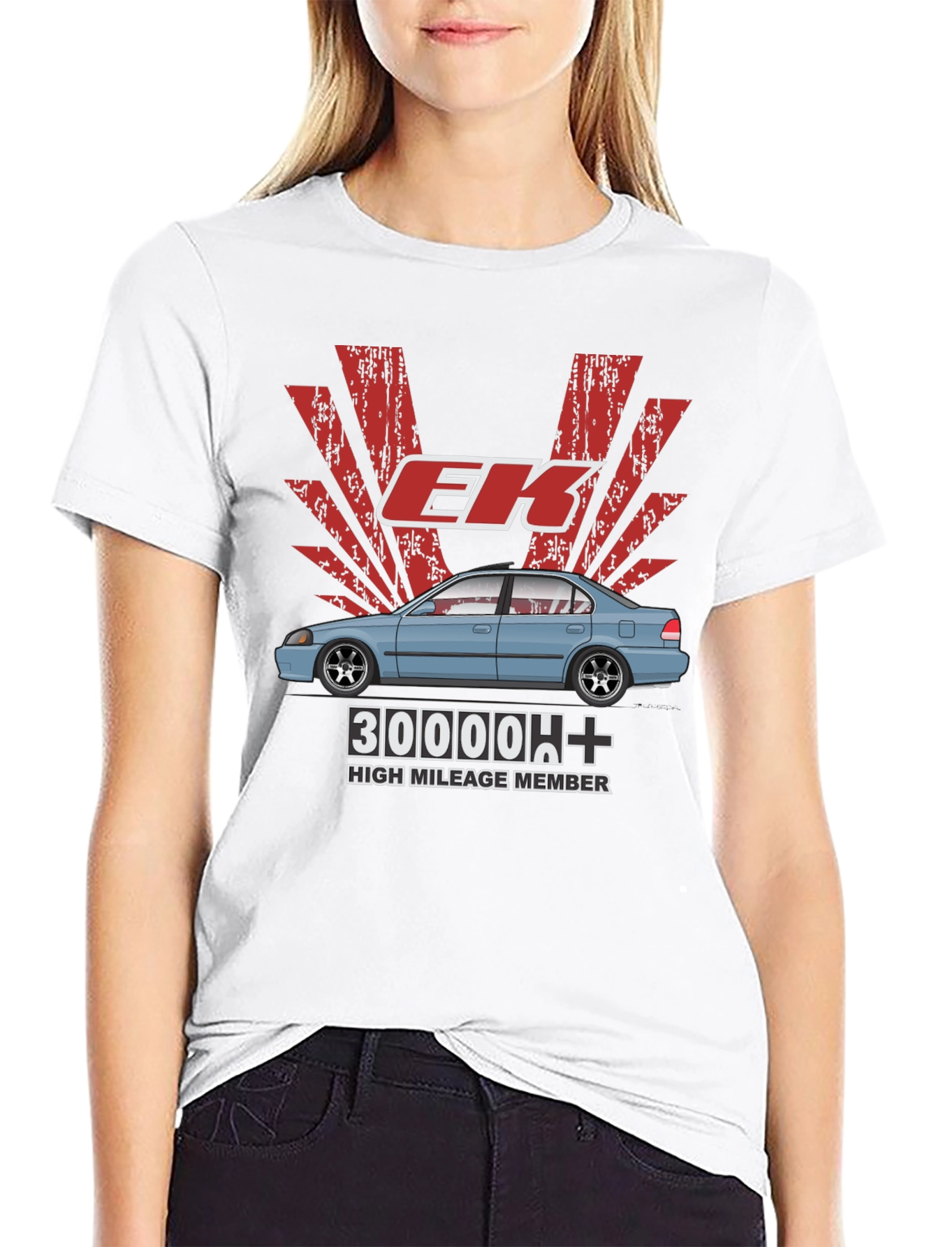 EK Car Graphic T-Shirt - High Mileage Member
