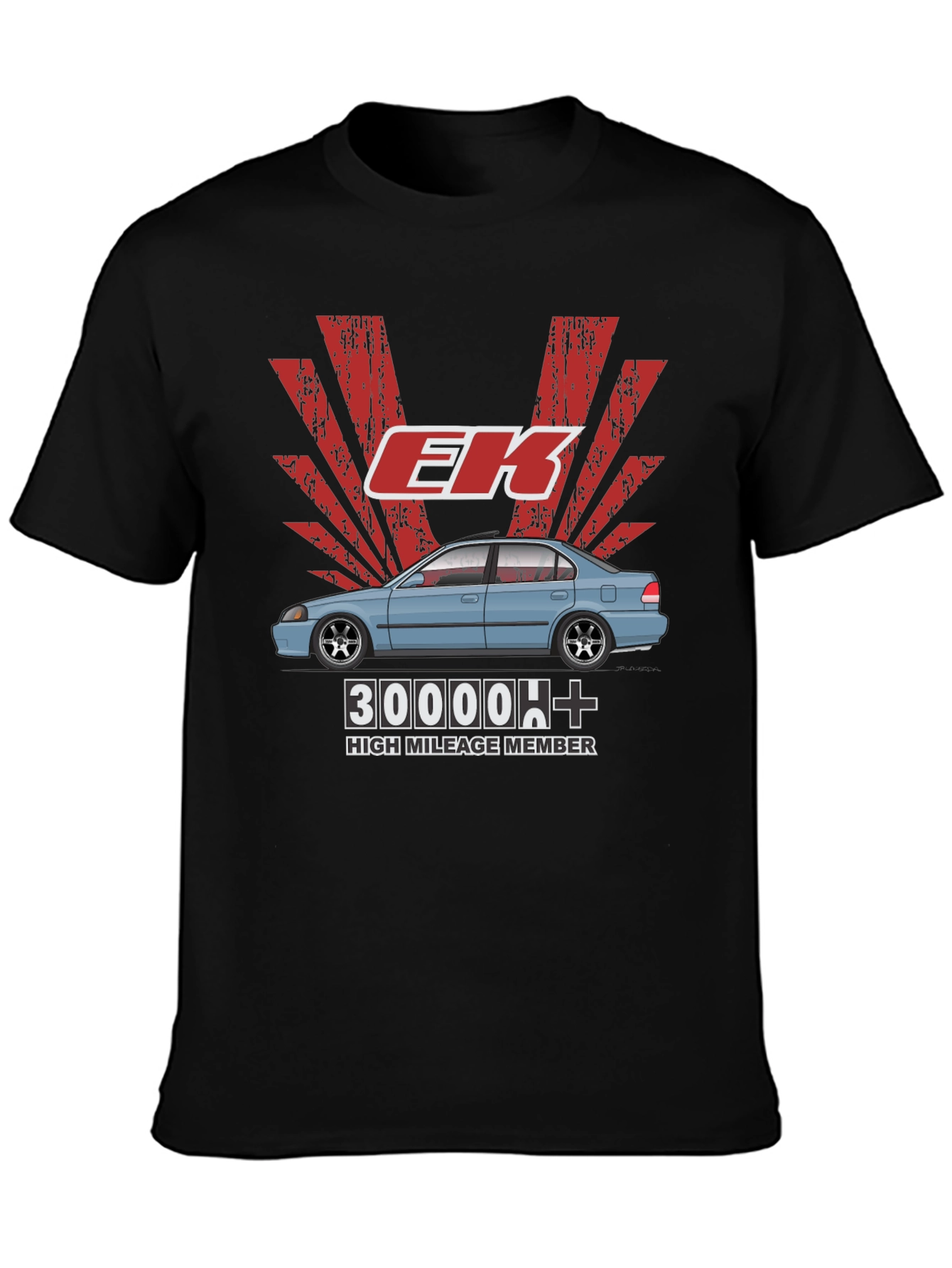 EK Car Graphic T-Shirt - High Mileage Member