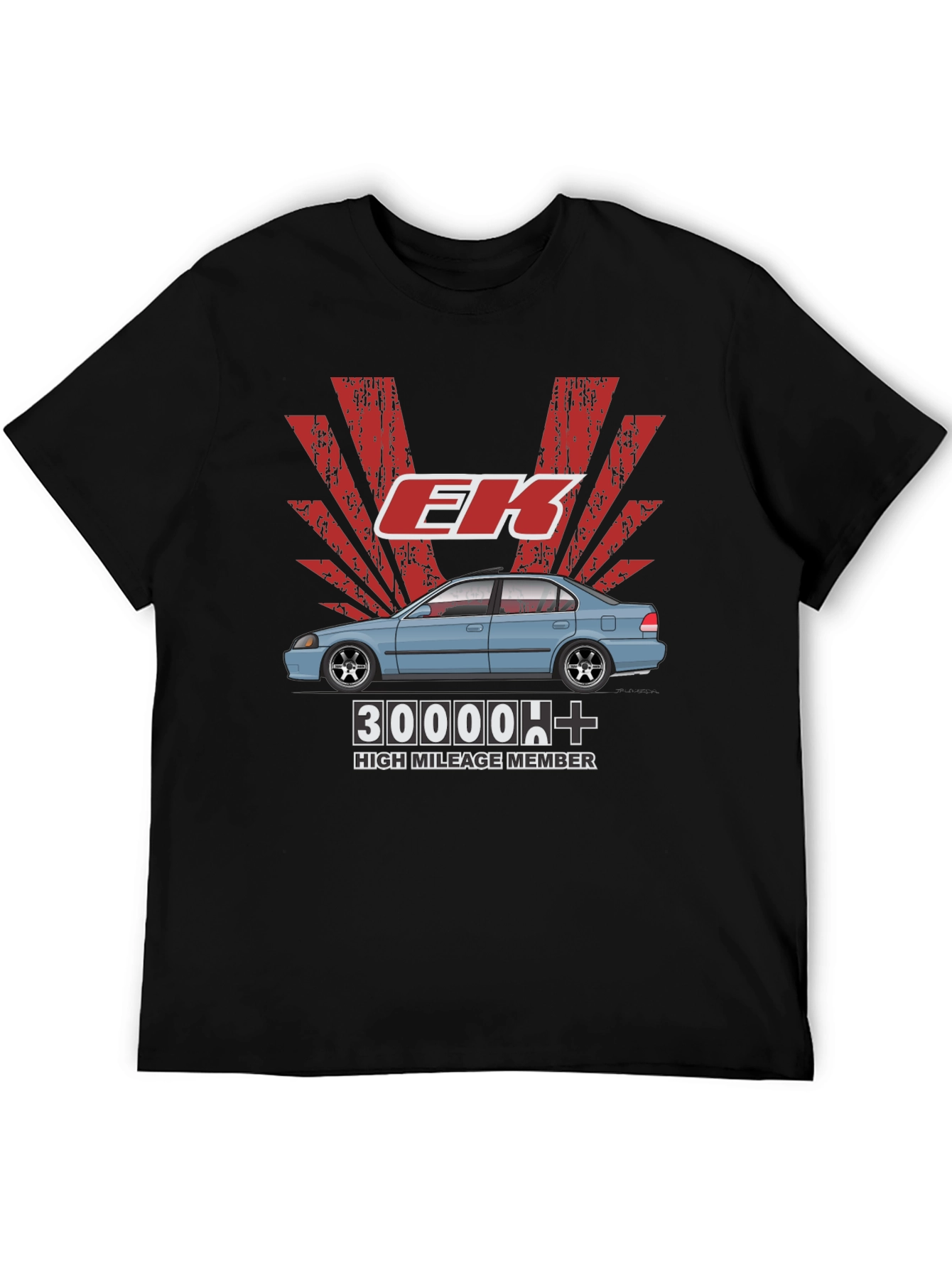 EK Car Graphic T-Shirt - High Mileage Member