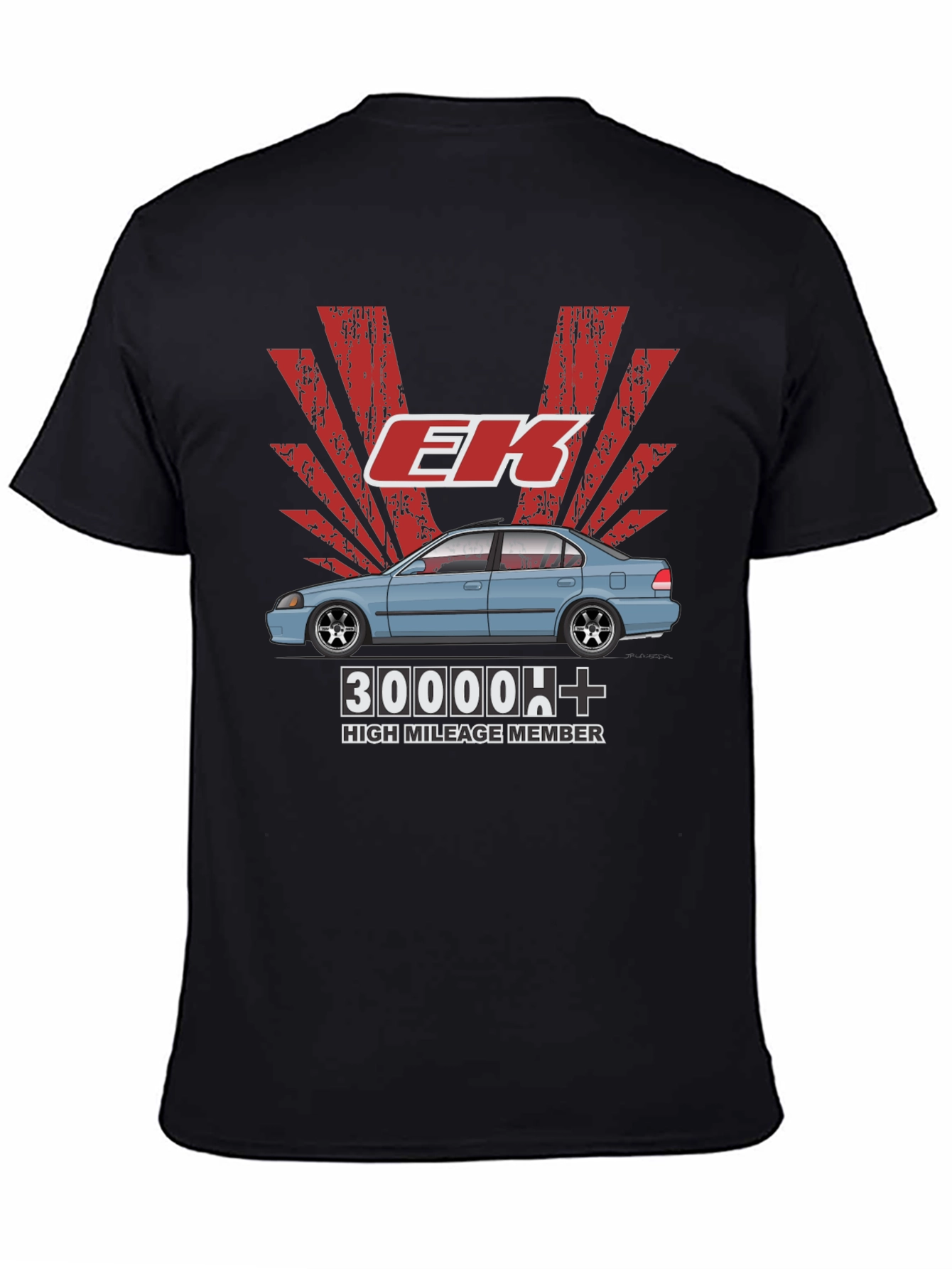 EK Car Graphic T-Shirt - High Mileage Member