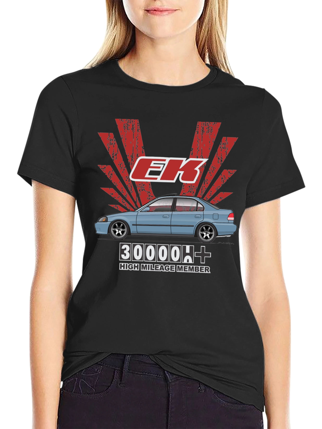 EK Car Graphic T-Shirt - High Mileage Member