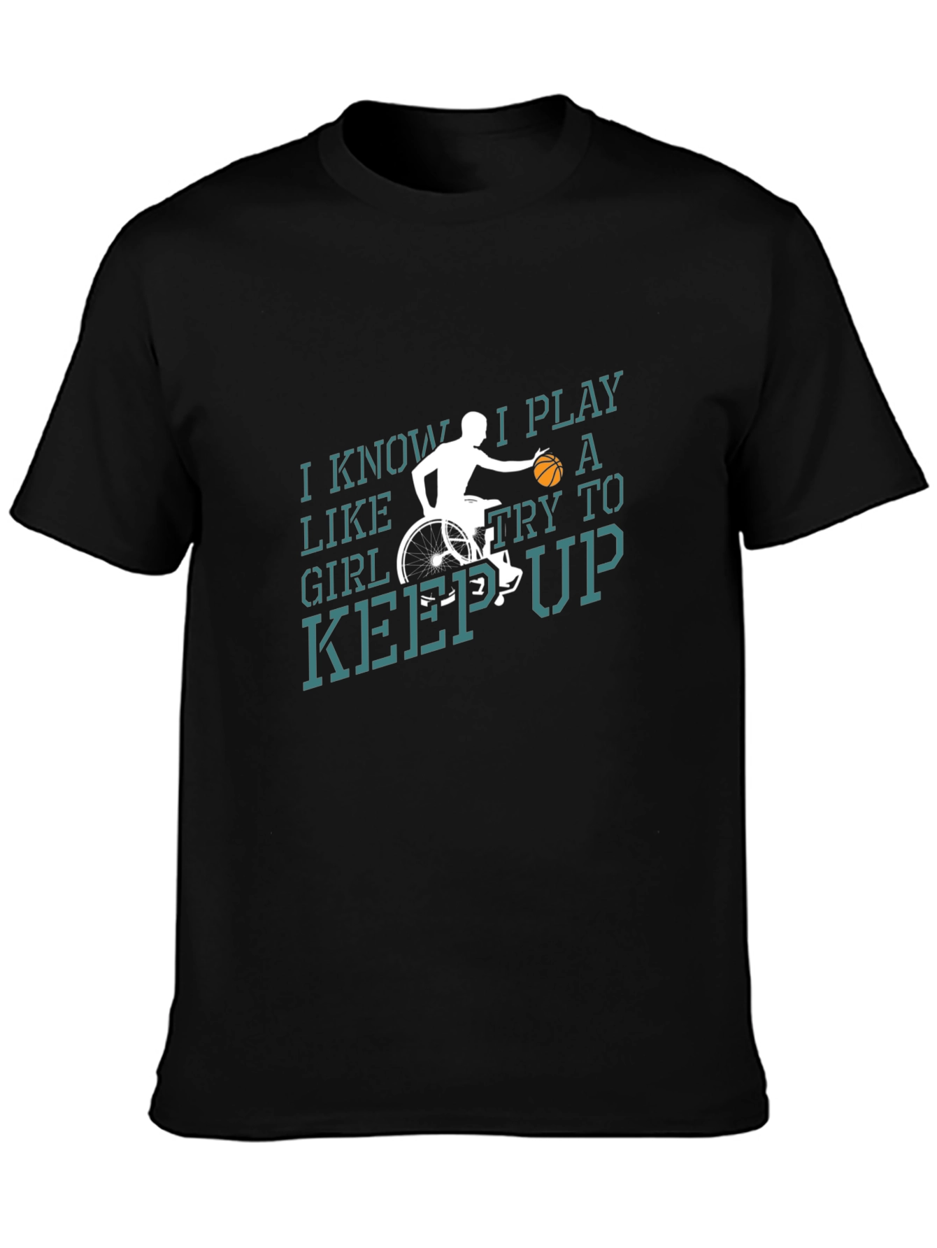 I Play Like A Girl Basketball Wheelchair T-Shirt