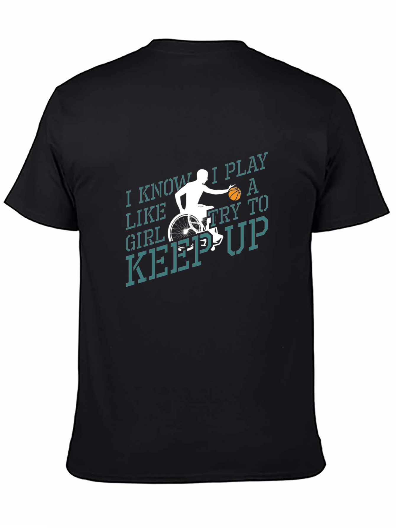 I Play Like A Girl Basketball Wheelchair T-Shirt