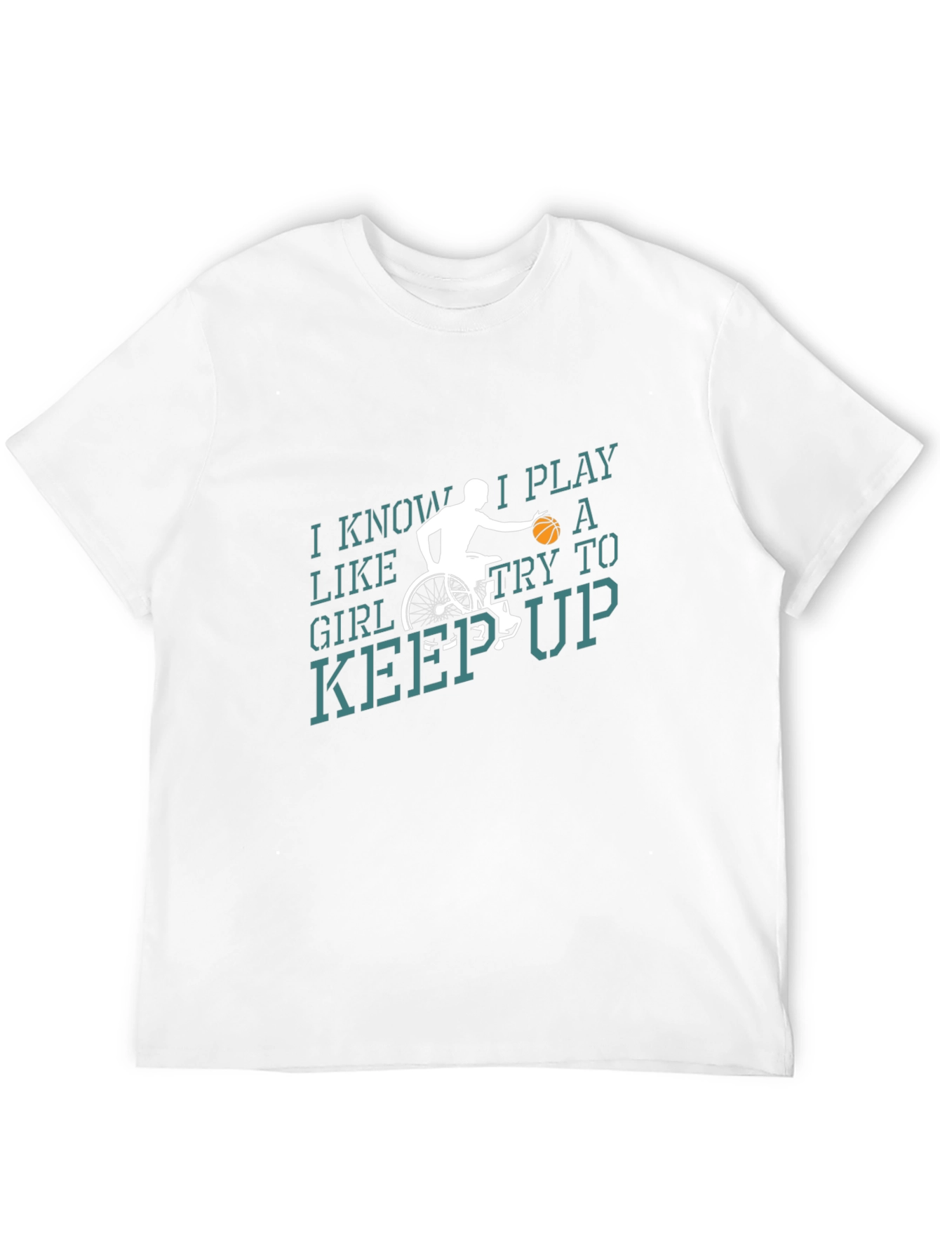 I Play Like A Girl Basketball Wheelchair T-Shirt