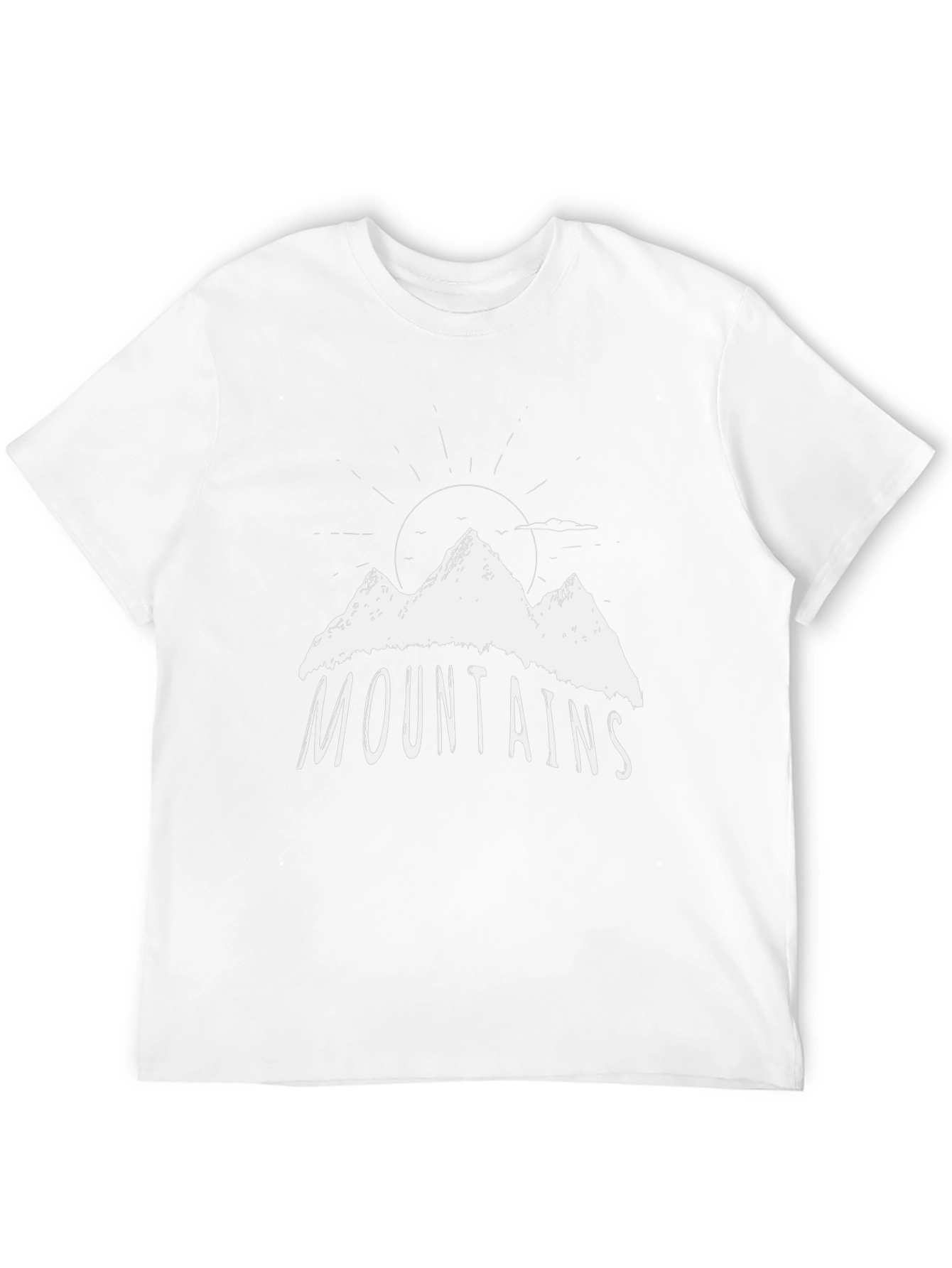 Mountains Graphic Tee - Black Cotton T-Shirt