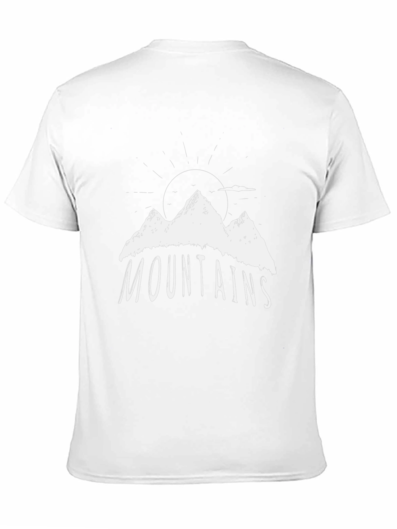 Mountains Graphic Tee - Black Cotton T-Shirt