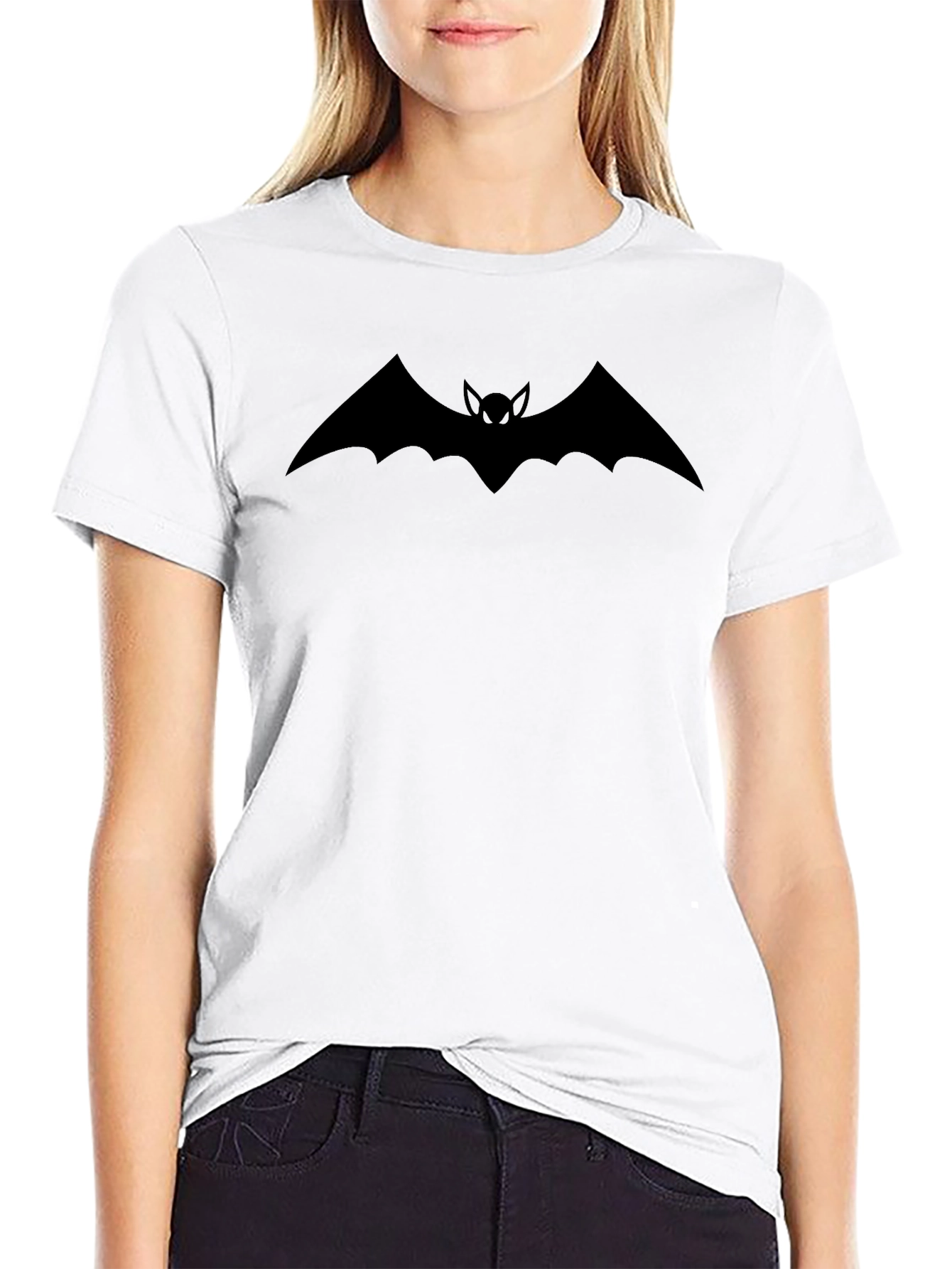 Black Bat Logo T-Shirt - Dark Knight Style