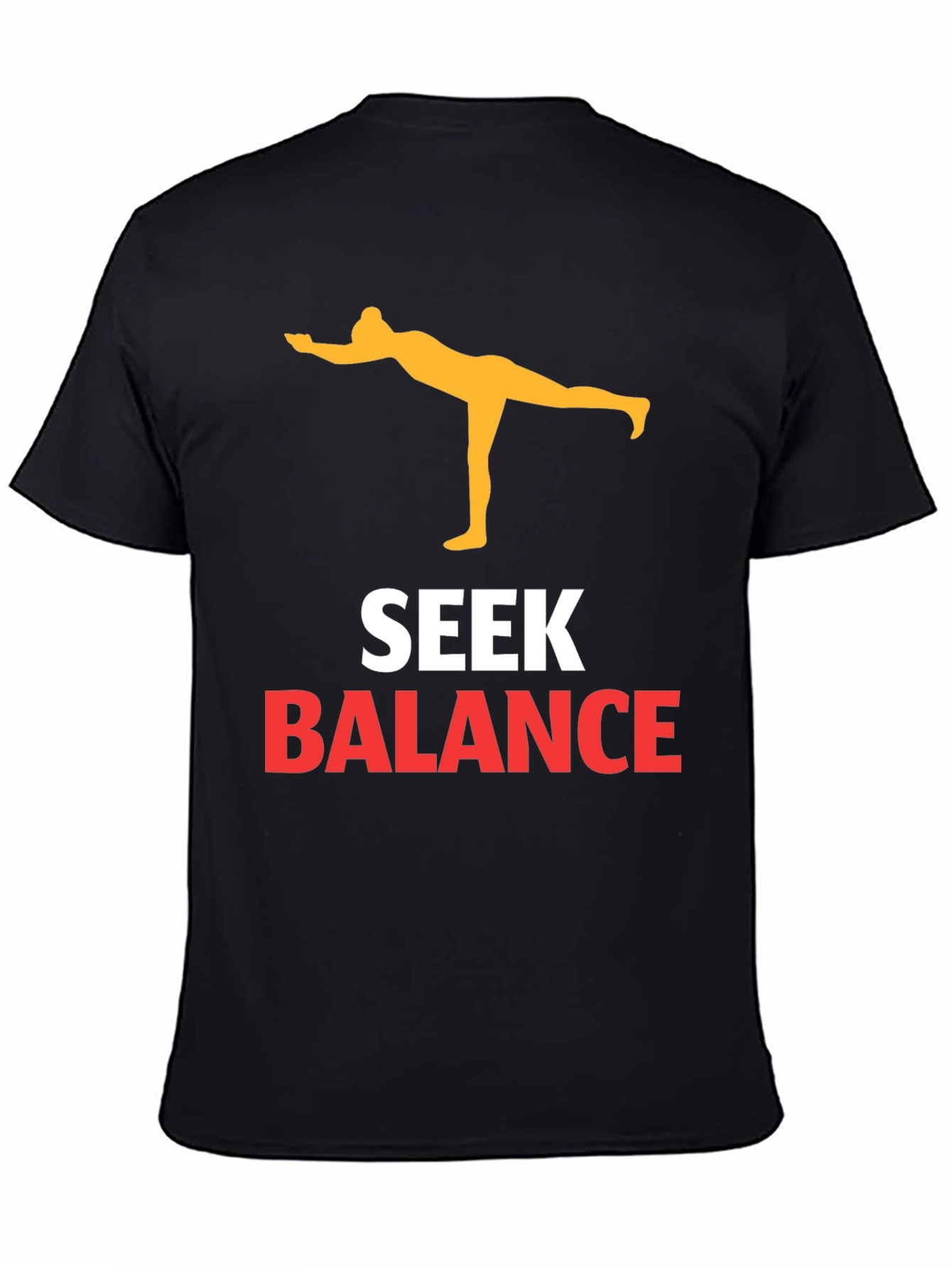 Seek Balance Yoga Graphic Tee - Black