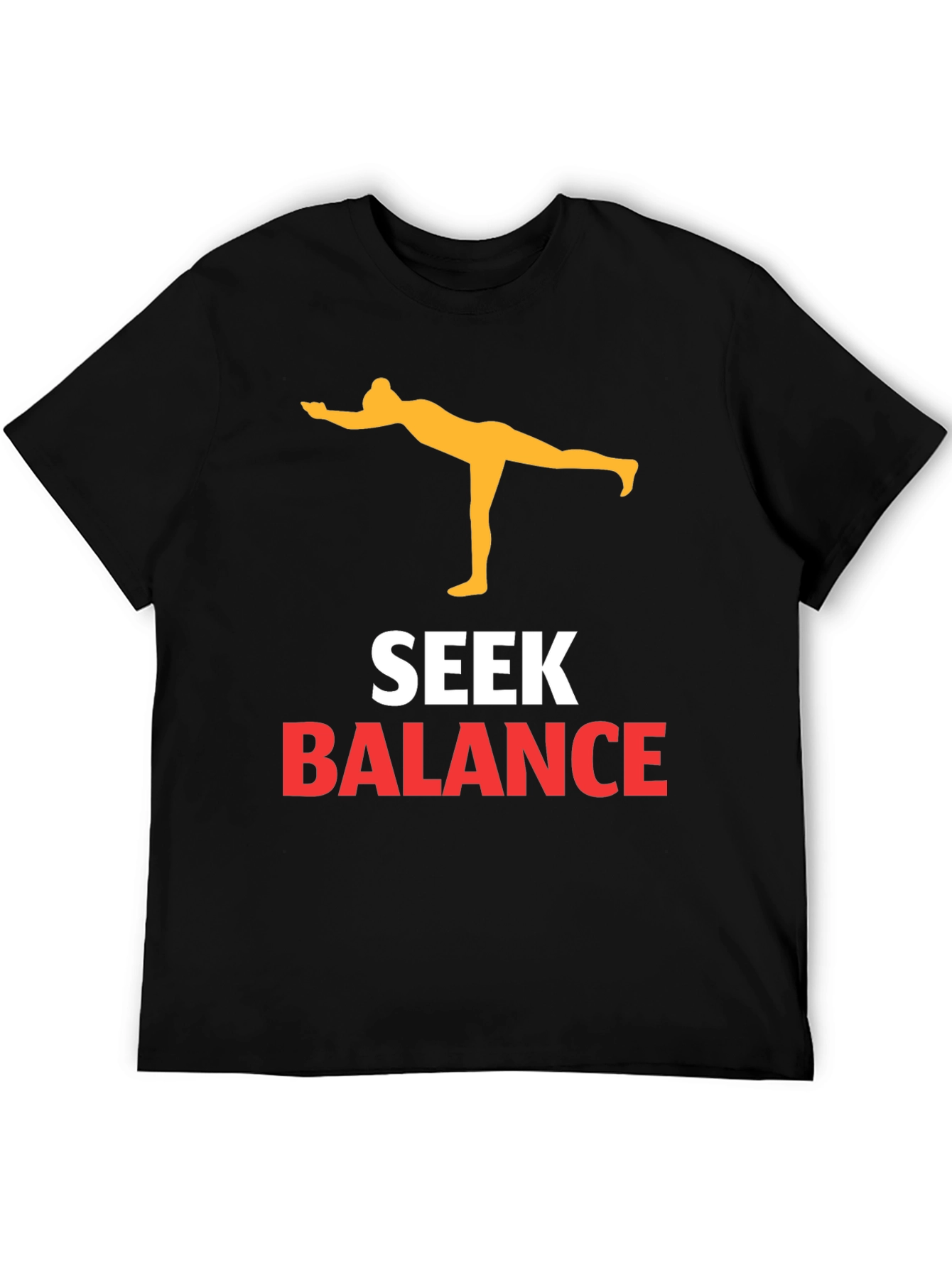 Seek Balance Yoga Graphic Tee - Black