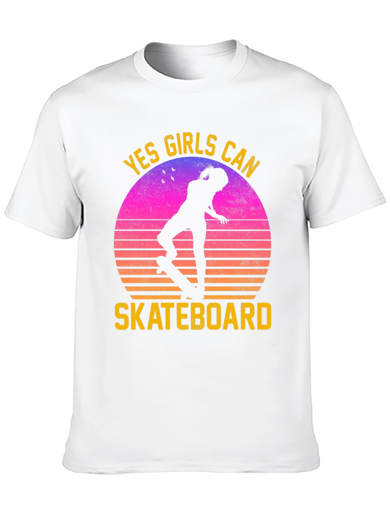Yes Girls Can Skateboard Graphic Tee