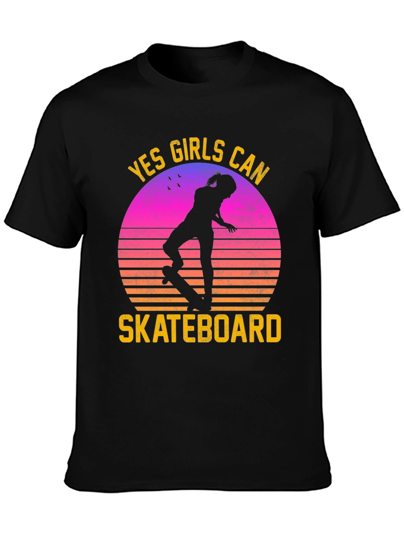 Yes Girls Can Skateboard Graphic Tee