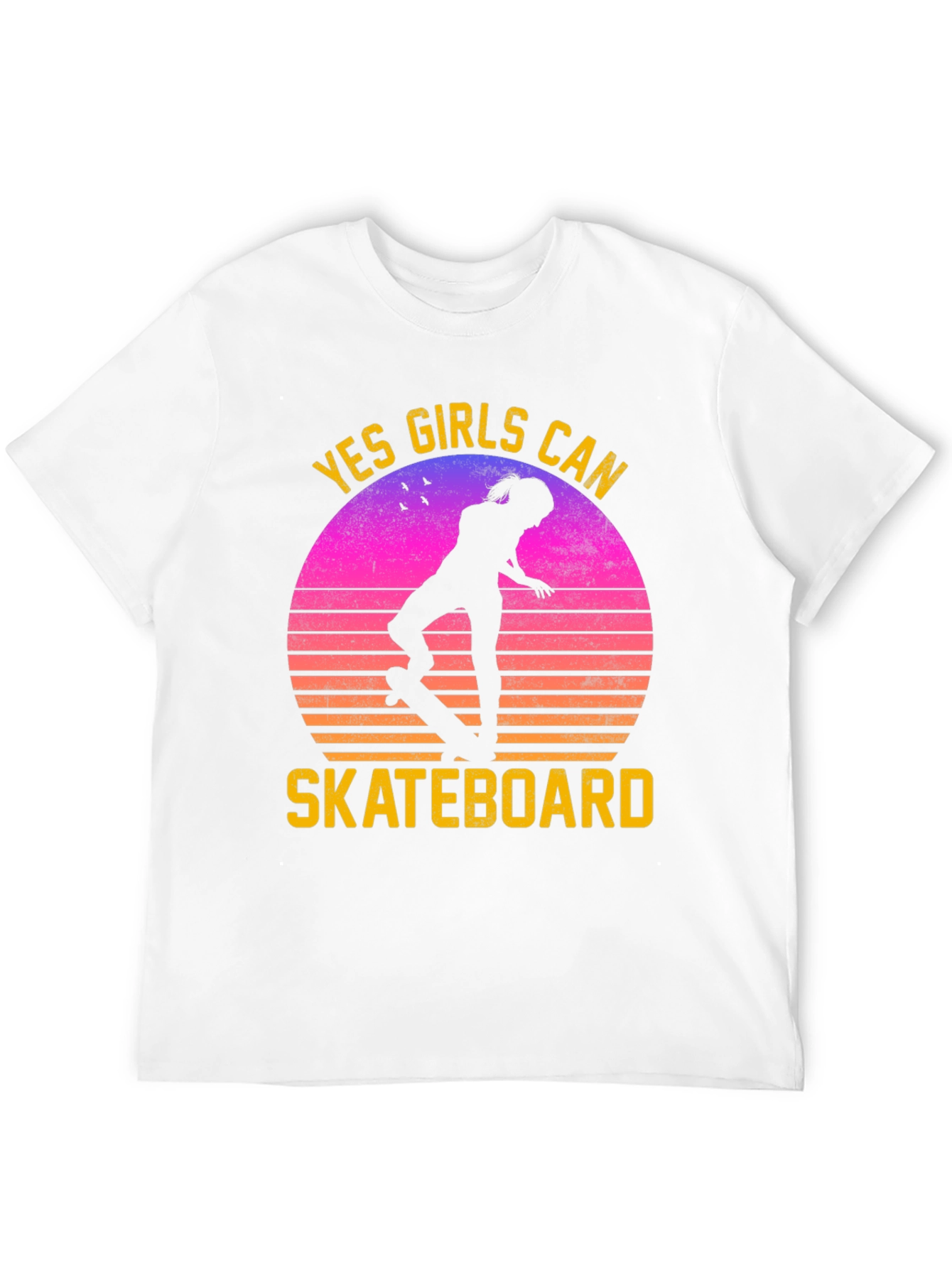 Yes Girls Can Skateboard Graphic Tee