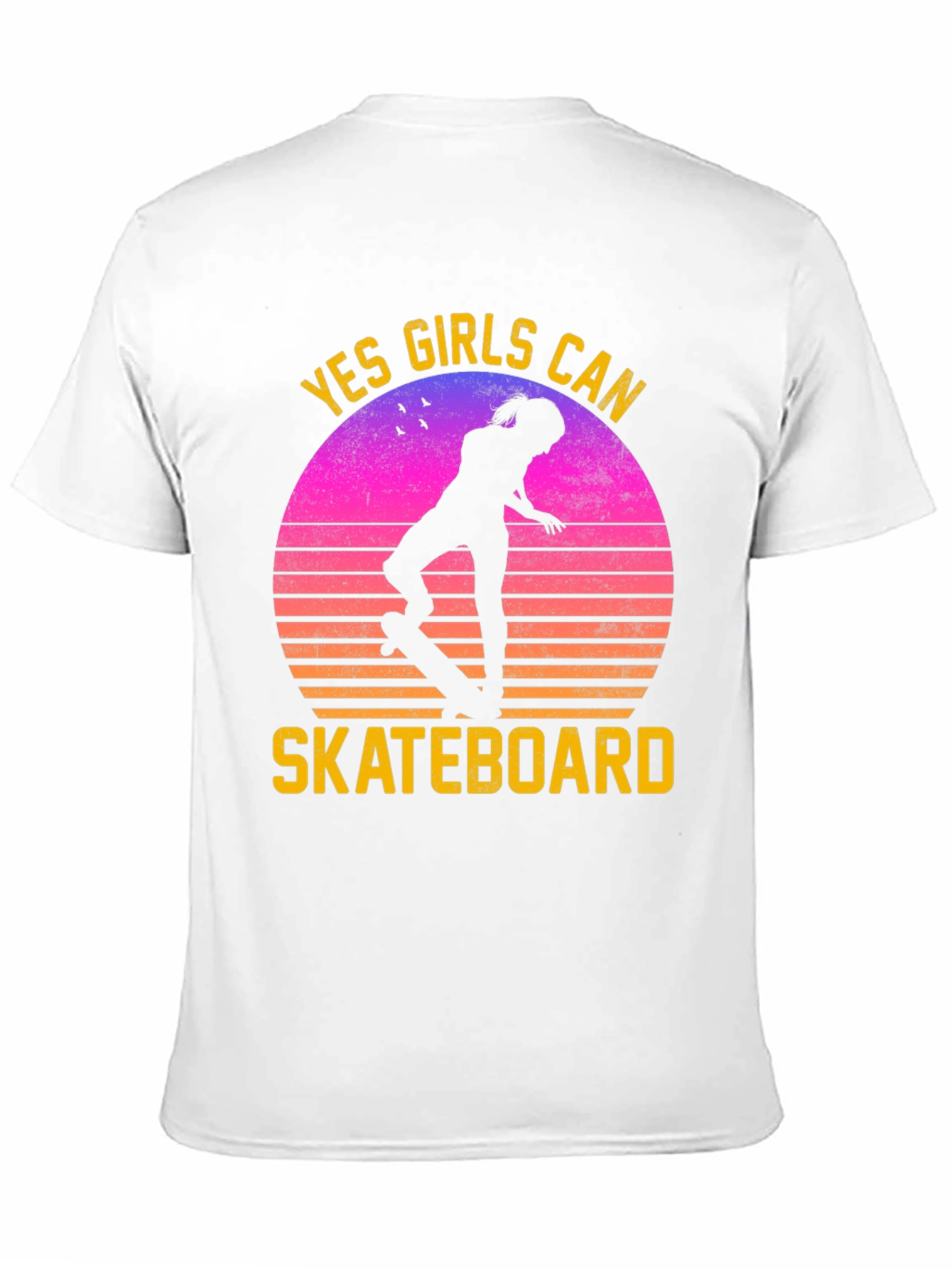 Yes Girls Can Skateboard Graphic Tee
