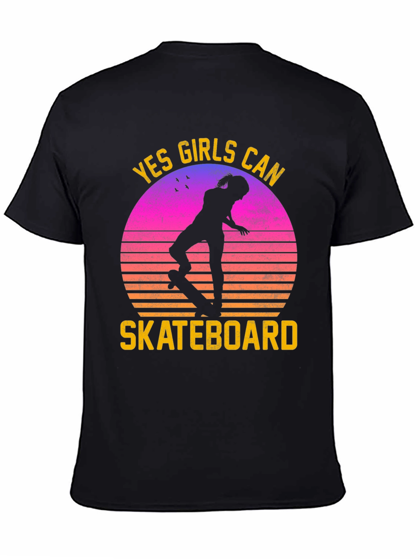Yes Girls Can Skateboard Graphic Tee
