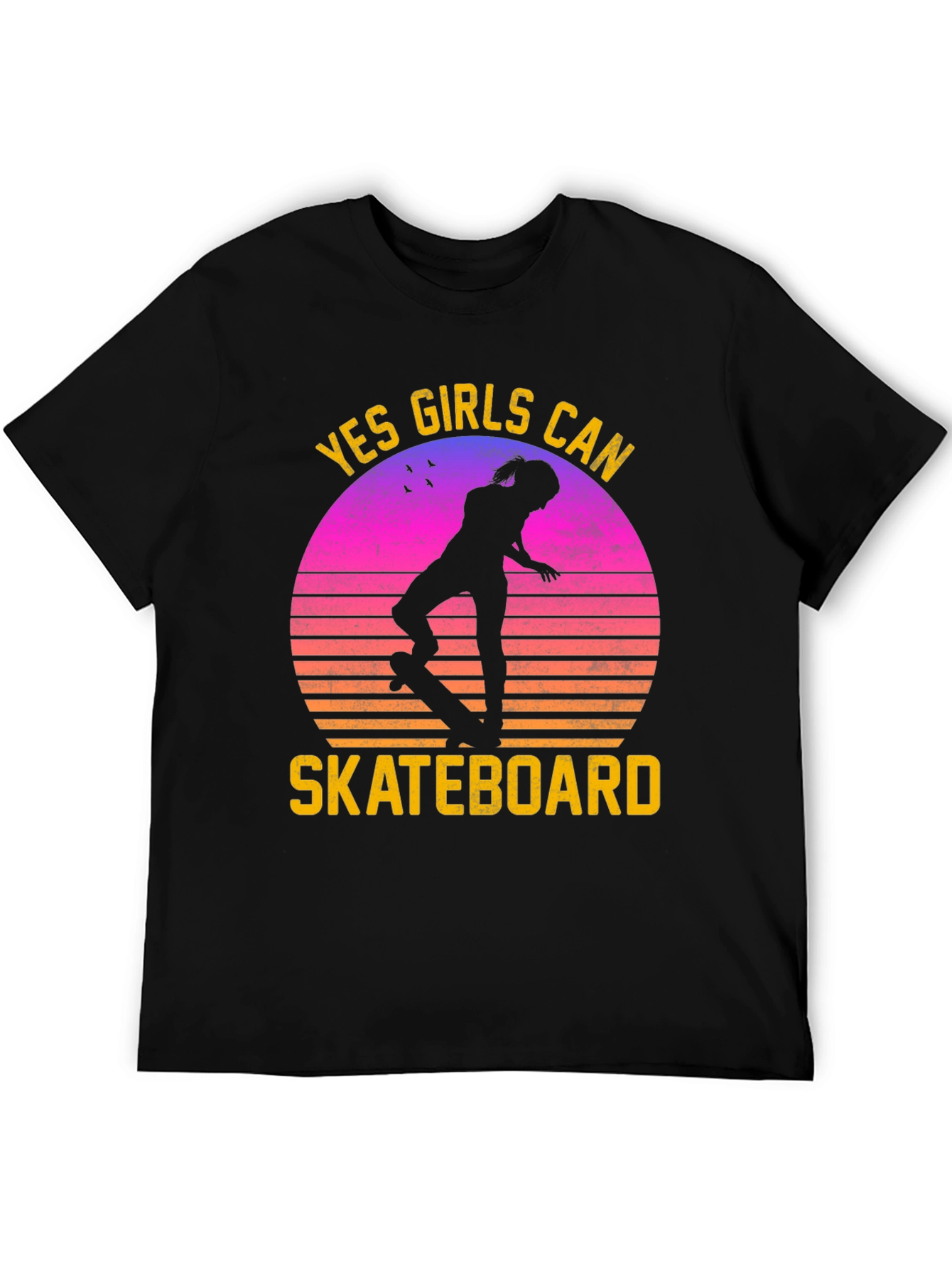 Yes Girls Can Skateboard Graphic Tee