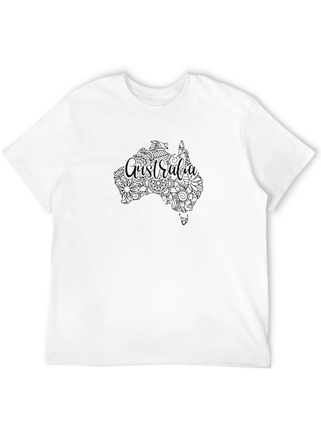 Australia Map Floral T-Shirt