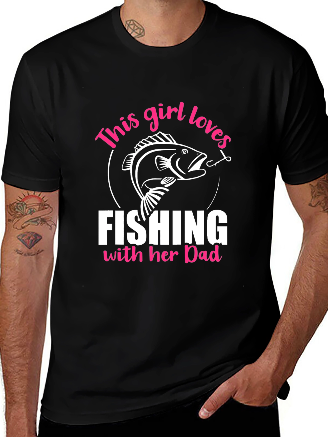 Fishing Girls Love Dad T-Shirt