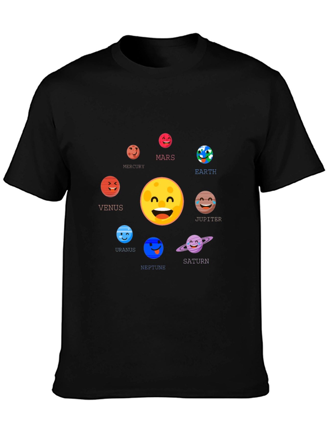 Solar System Planets Emoji T-Shirt