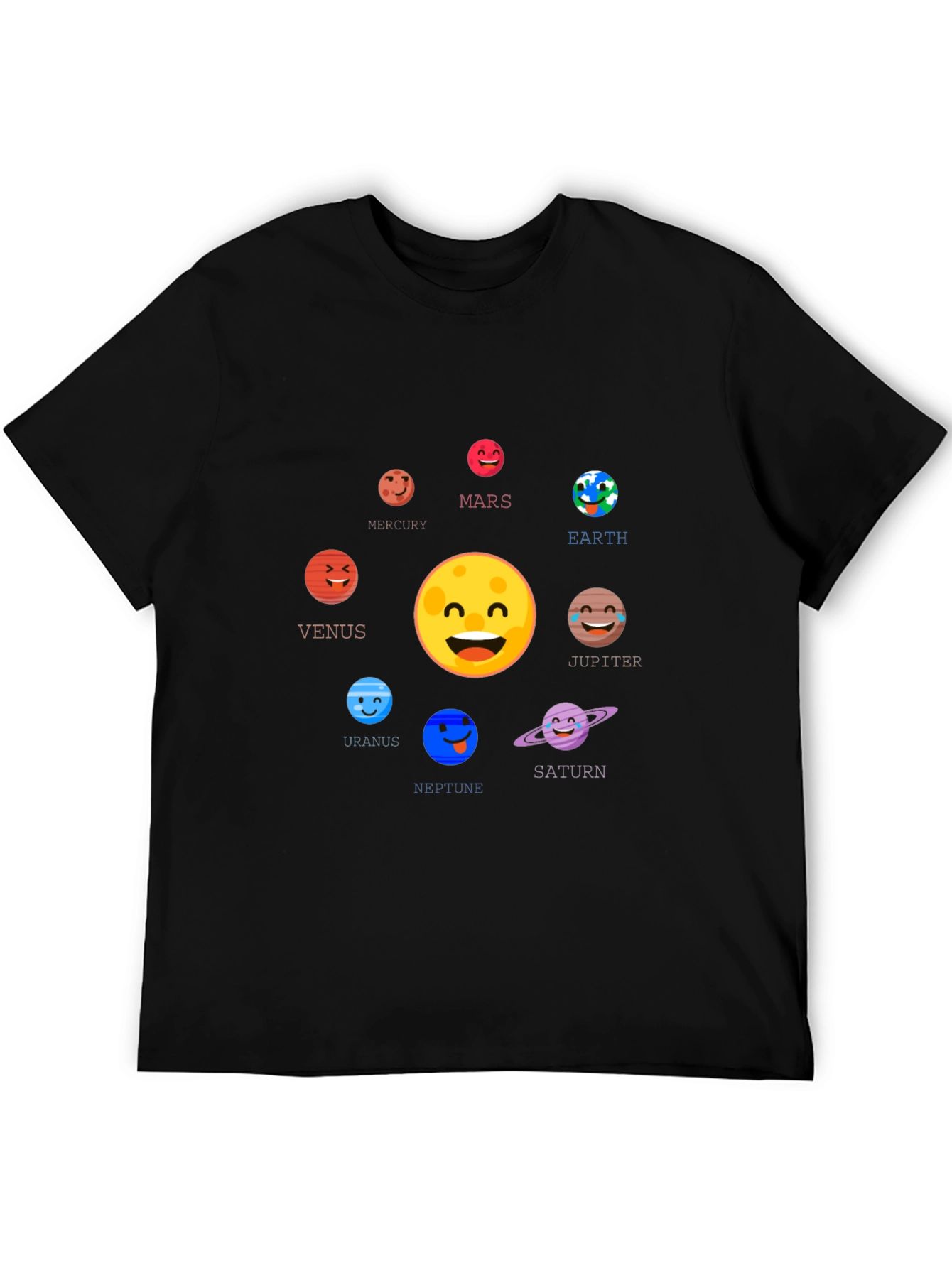 Solar System Planets Emoji T-Shirt