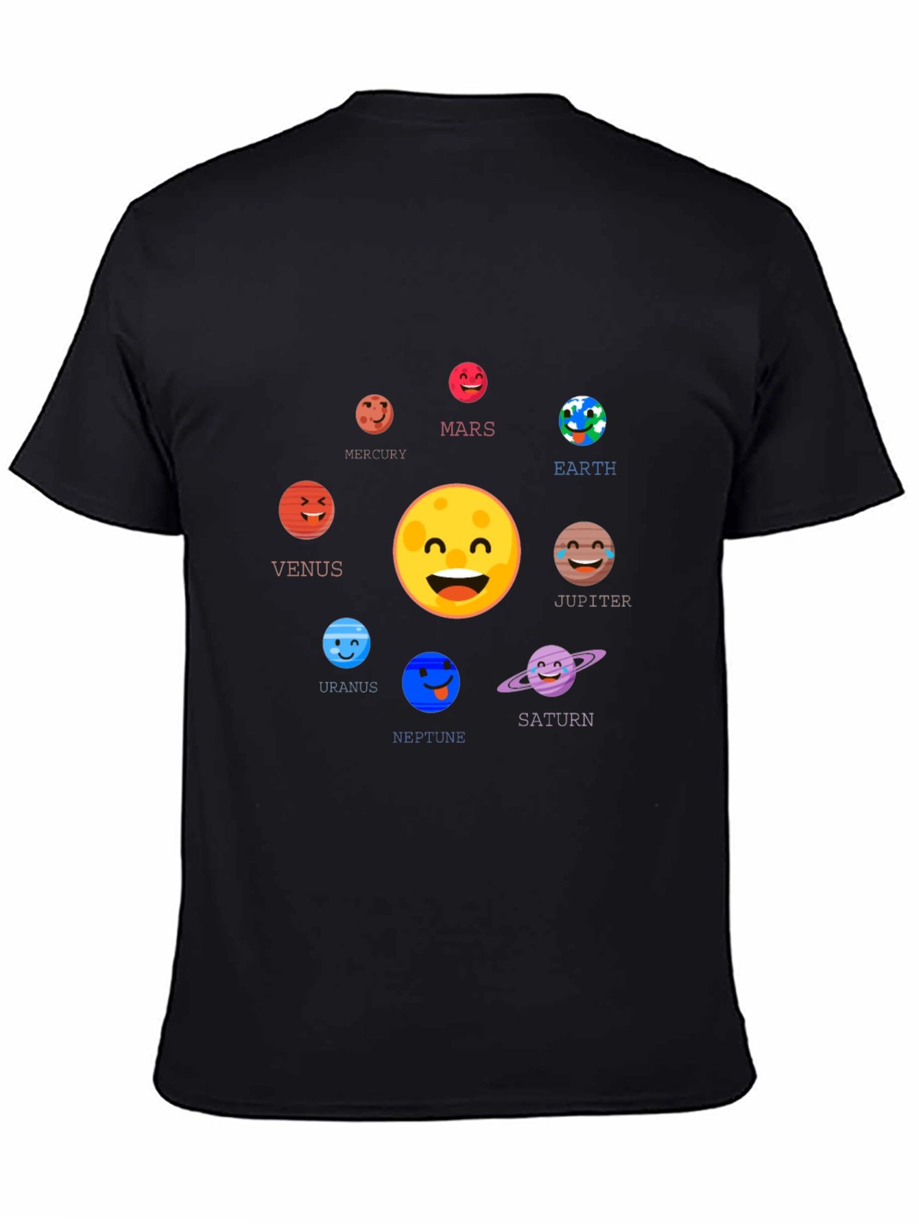 Solar System Planets Emoji T-Shirt