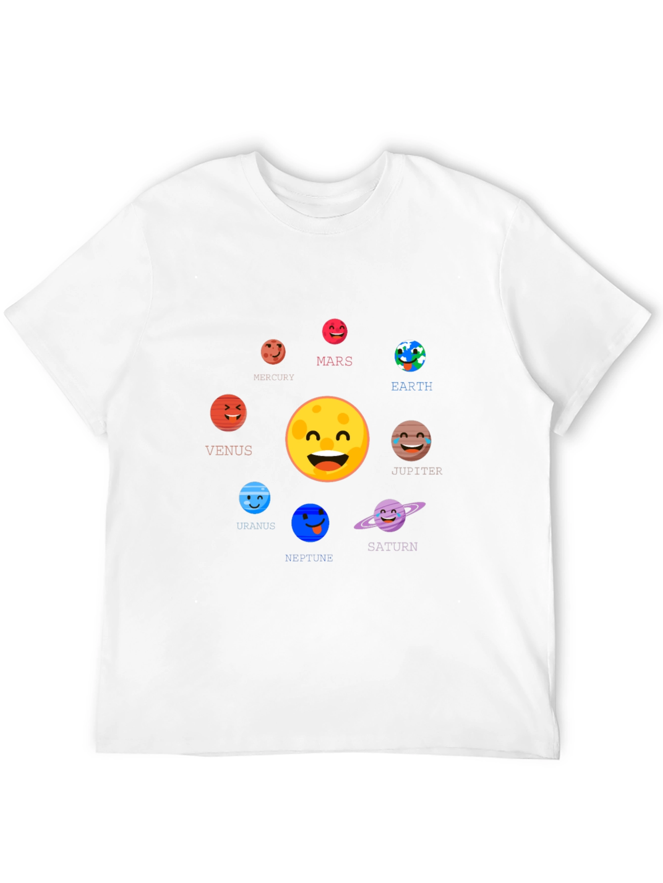 Solar System Planets Emoji T-Shirt