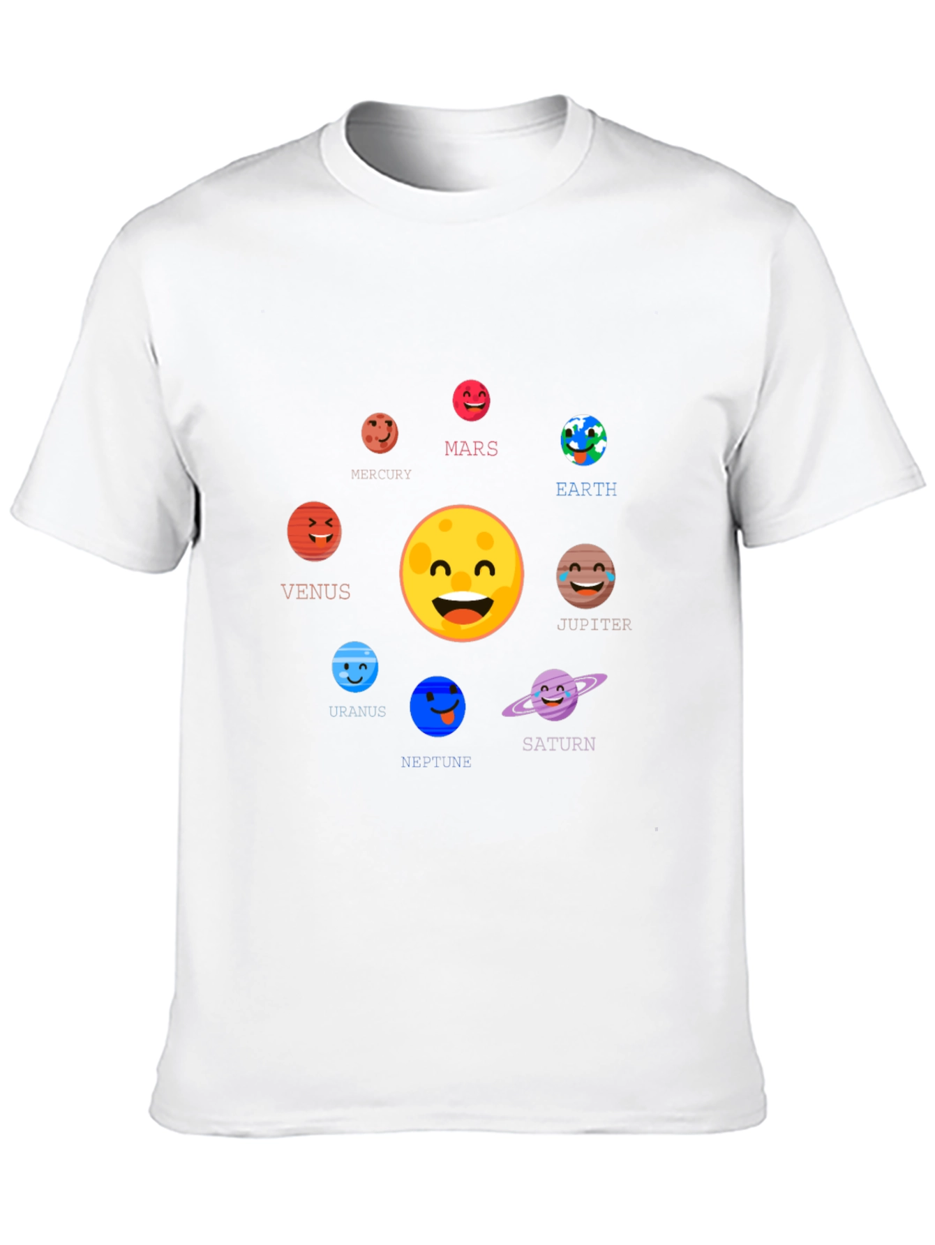 Solar System Planets Emoji T-Shirt